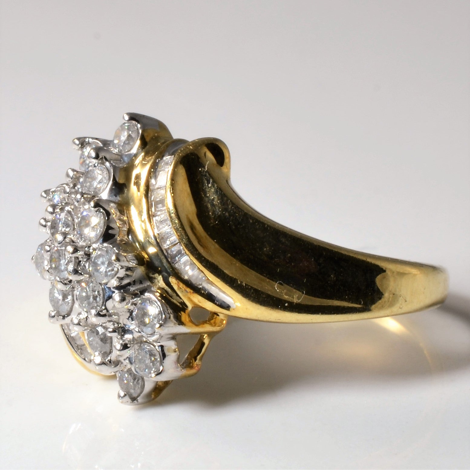 Bague sertie de diamants en grappe | 0,44 ct | Taille 7,25 |