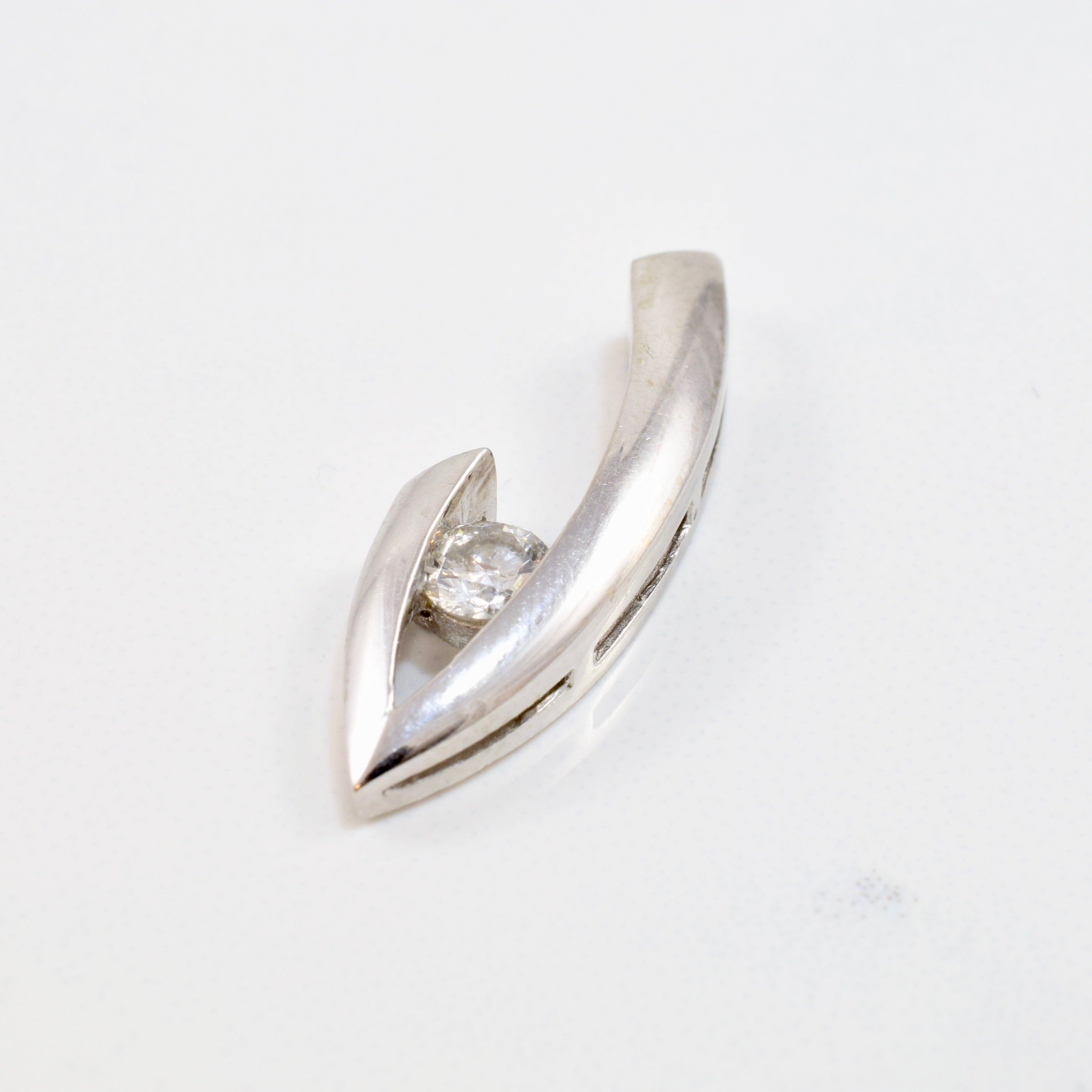 Tension Set Diamond Drop Pendant | 0.20 ctw Diamond |