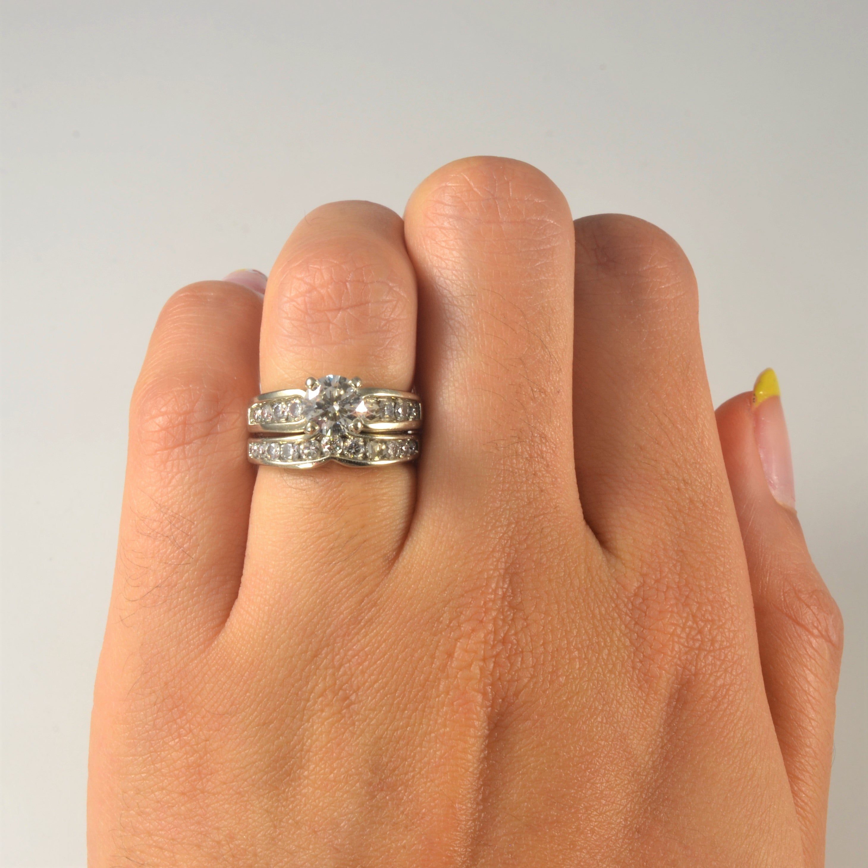 Channel Set Diamond Wedding Set | 1.62ctw | SZ 4.5 |