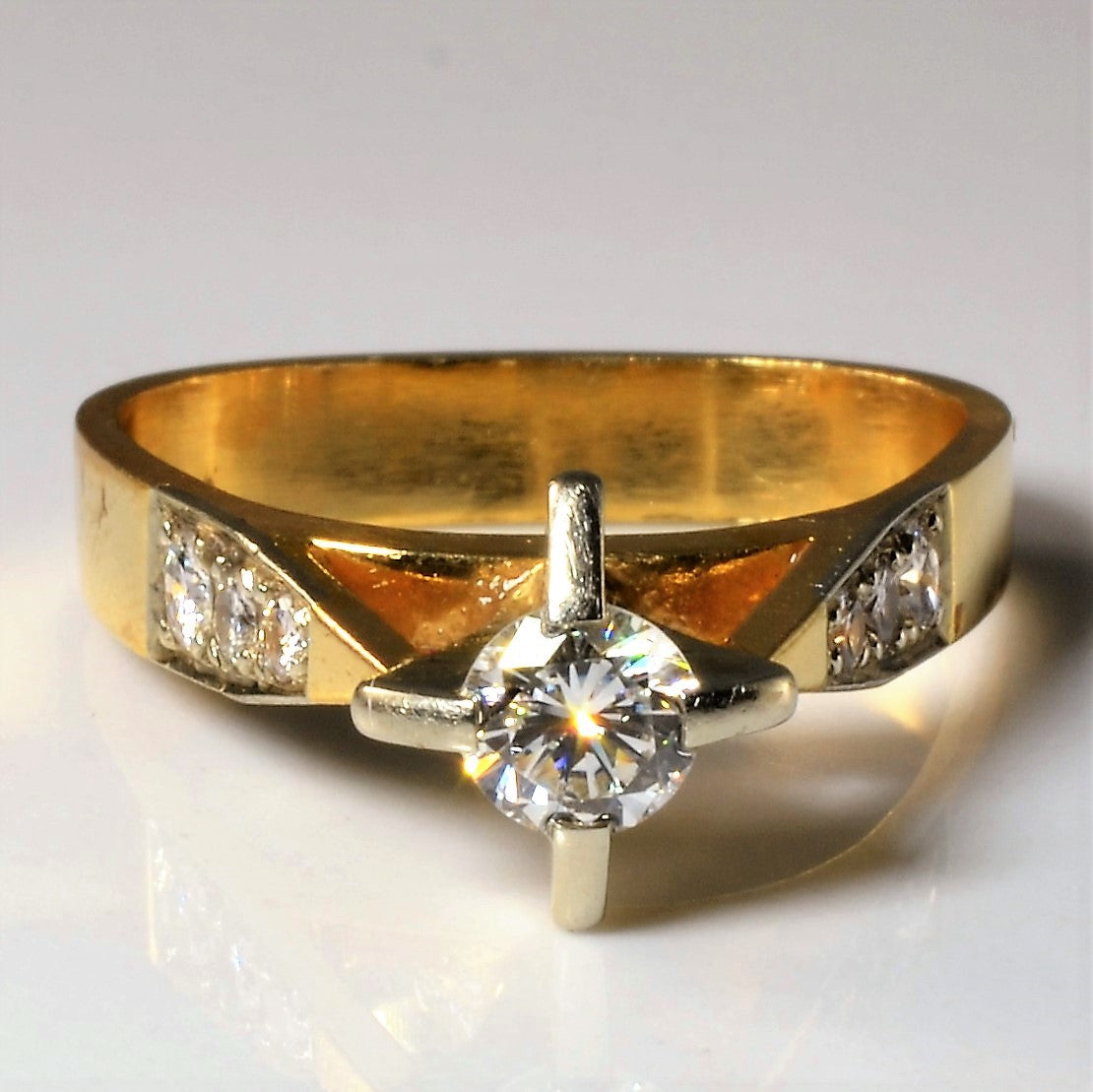 High Set Diamond Engagement Ring | 0.51ctw | SZ 6.5 |