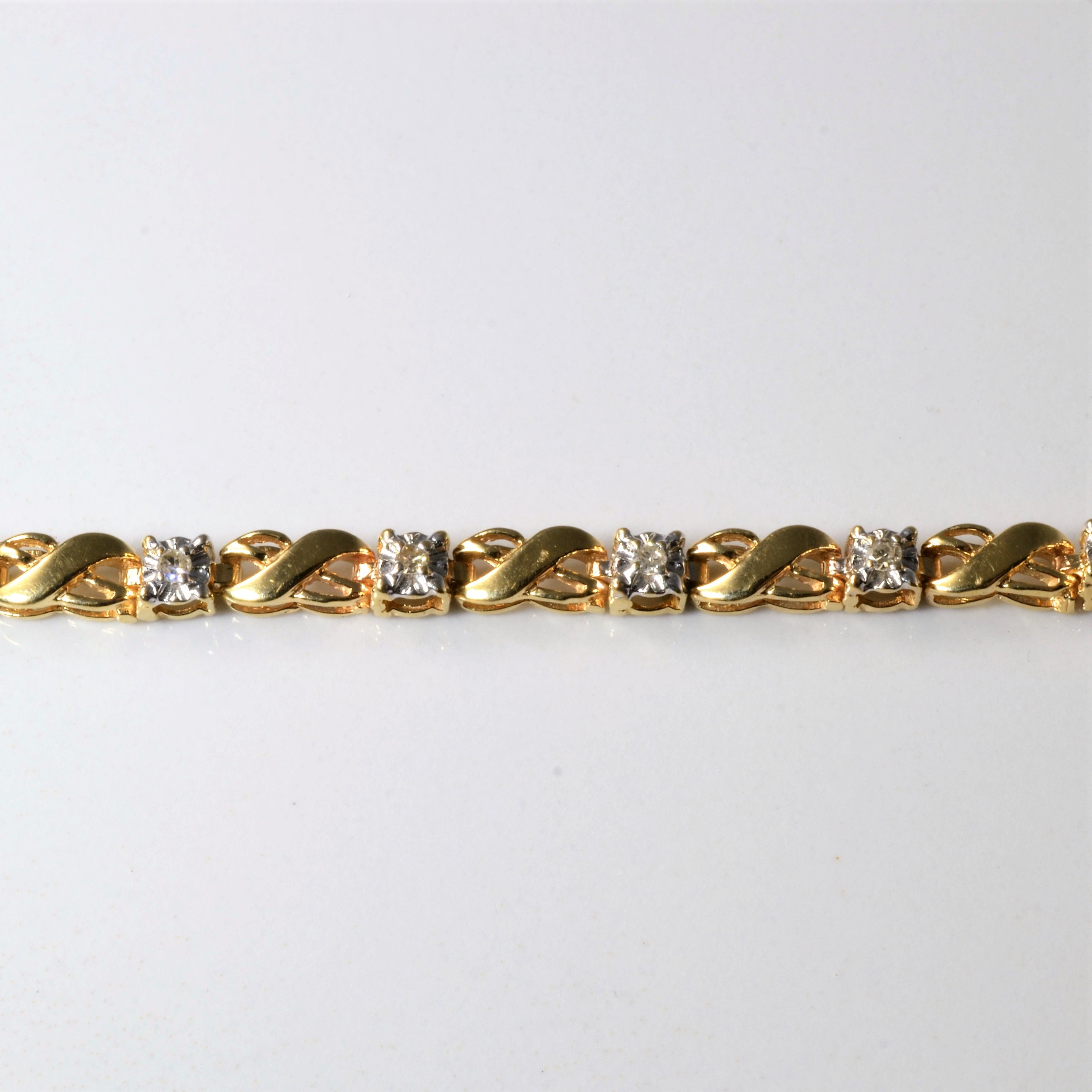 Crossover Diamond Chain Bracelet | 0.24ctw | 7"|