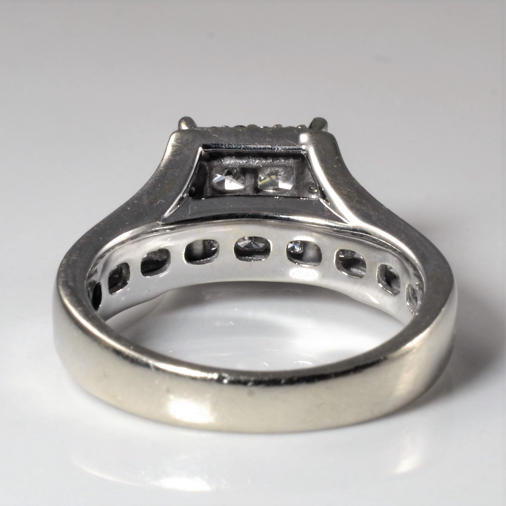 Quad Cluster Princess Diamond Engagement Ring | 1.35ctw | SZ 6 |
