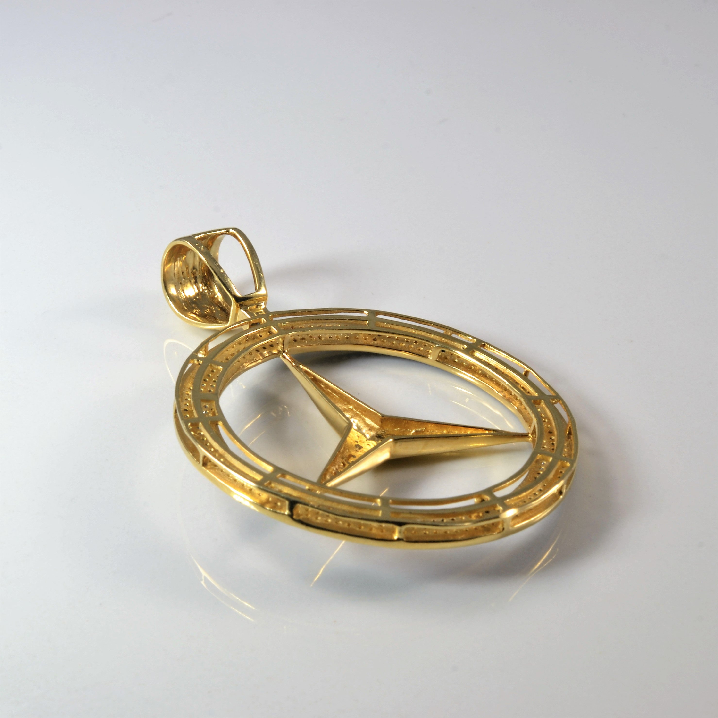 Blue Diamond Mercedes Logo Pendant | 1.00ctw |