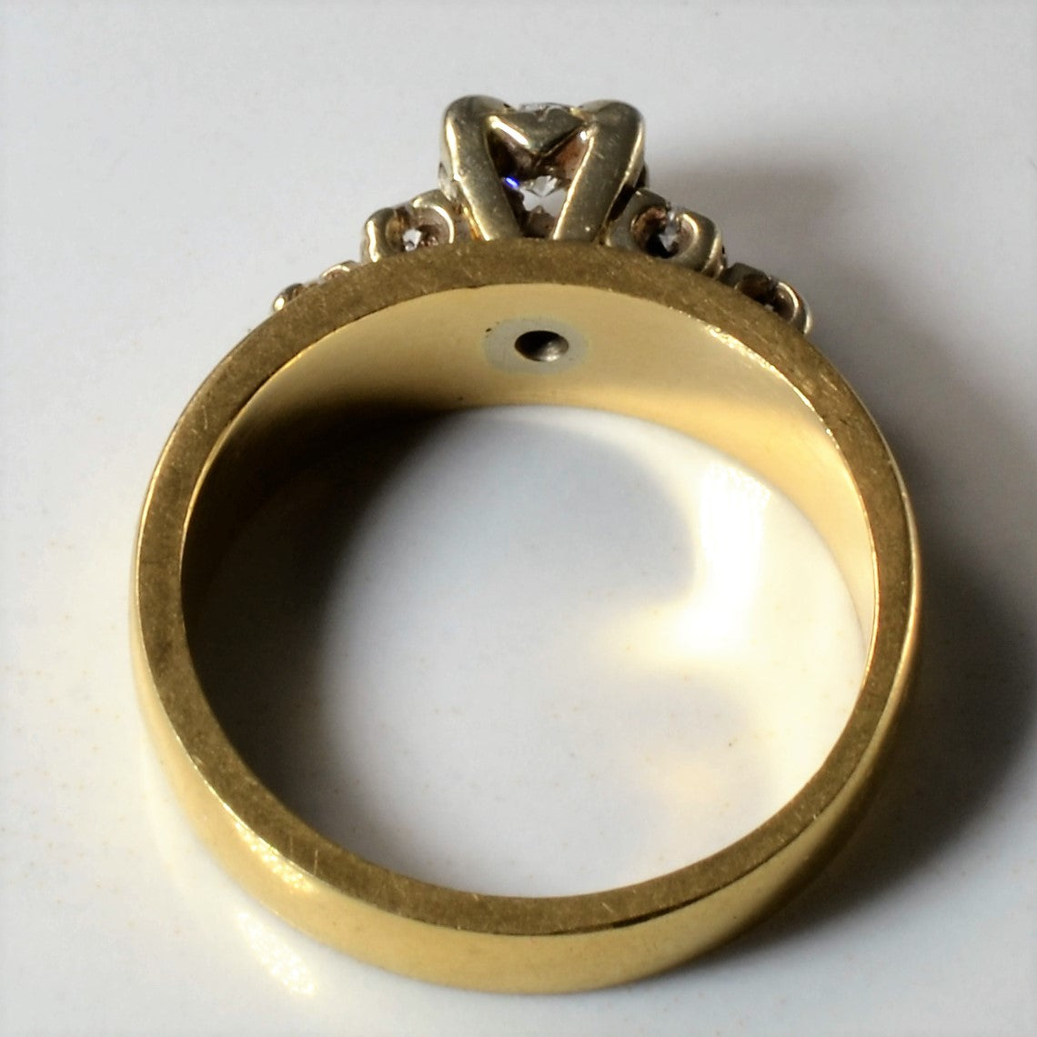 Wood Grain Textured Diamond Ring | 0.24ctw | SZ 6.25 |