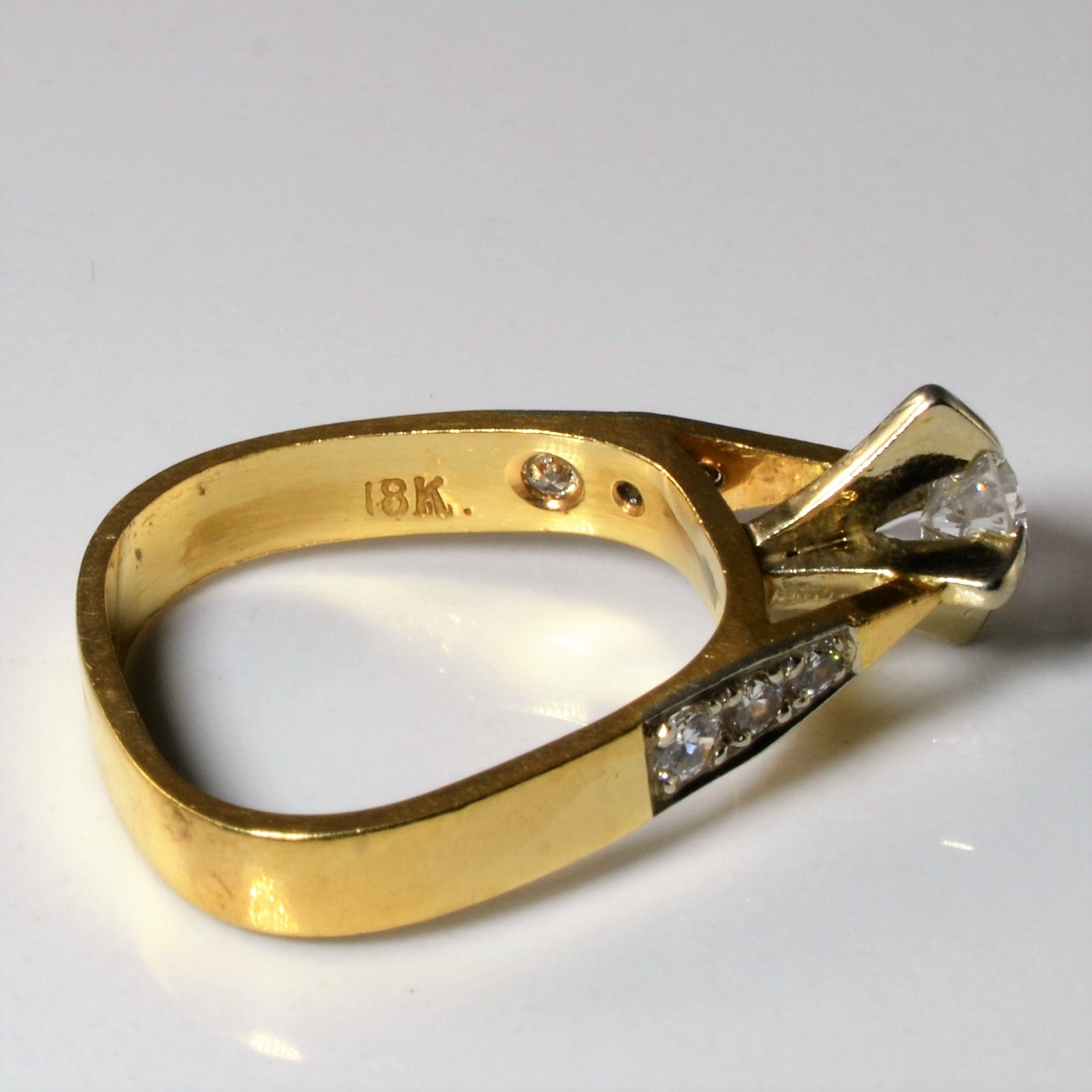 High Set Diamond Engagement Ring | 0.51ctw | SZ 6.5 |