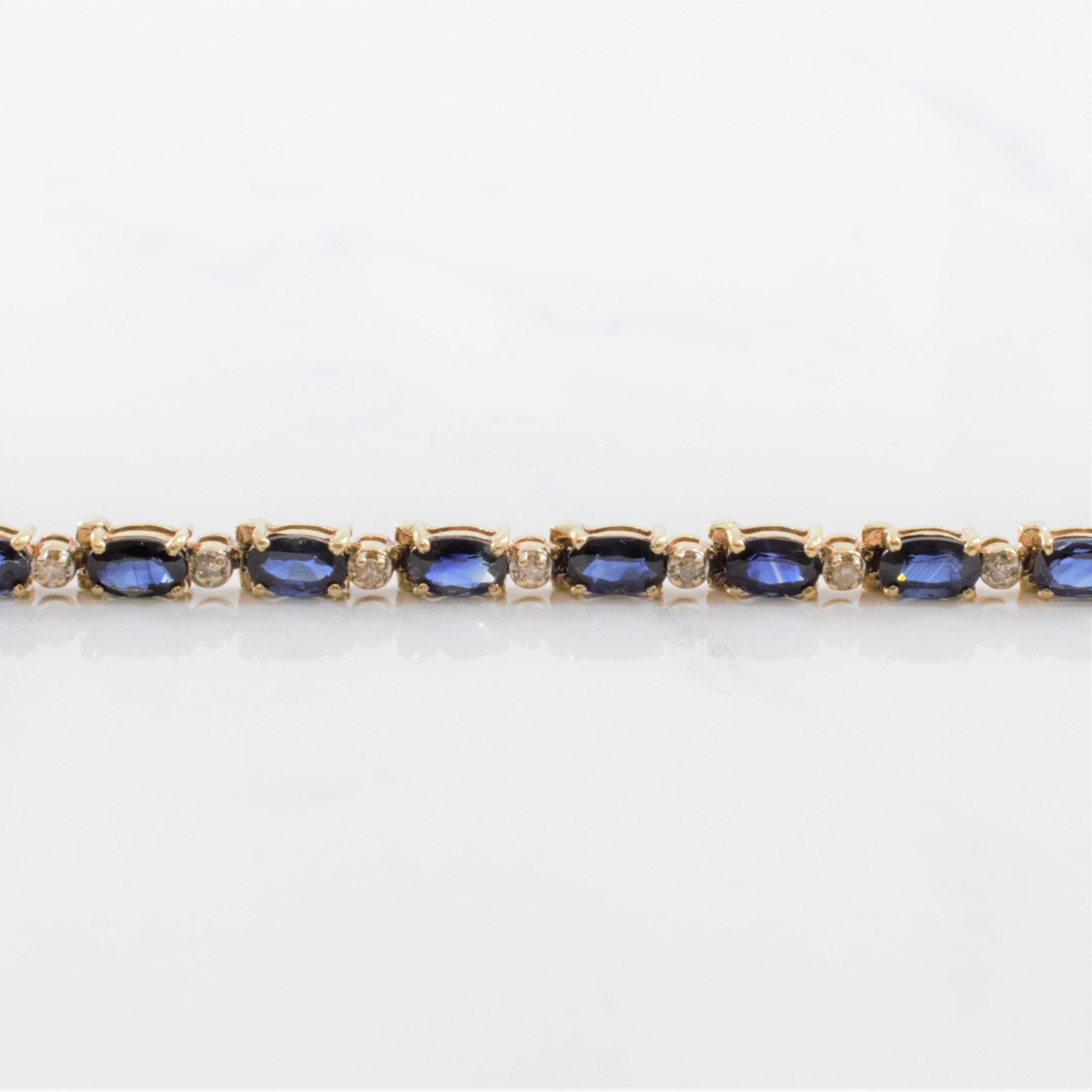 Sapphire & Diamond Bracelet | 5.95ctw, 0.17ctw | 7" |