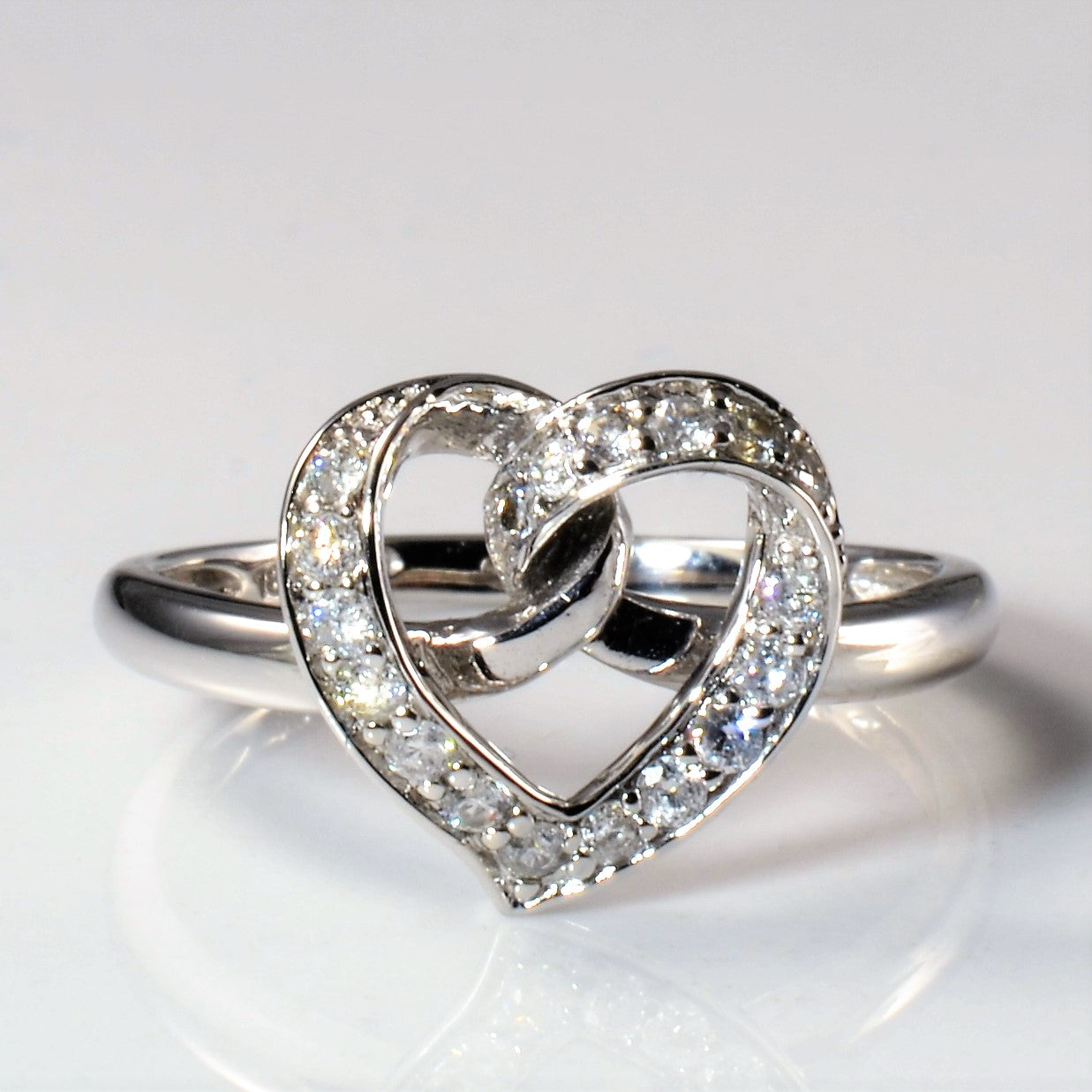 Diamond Heart Promise Ring | 0.22ctw | SZ 6.5 |