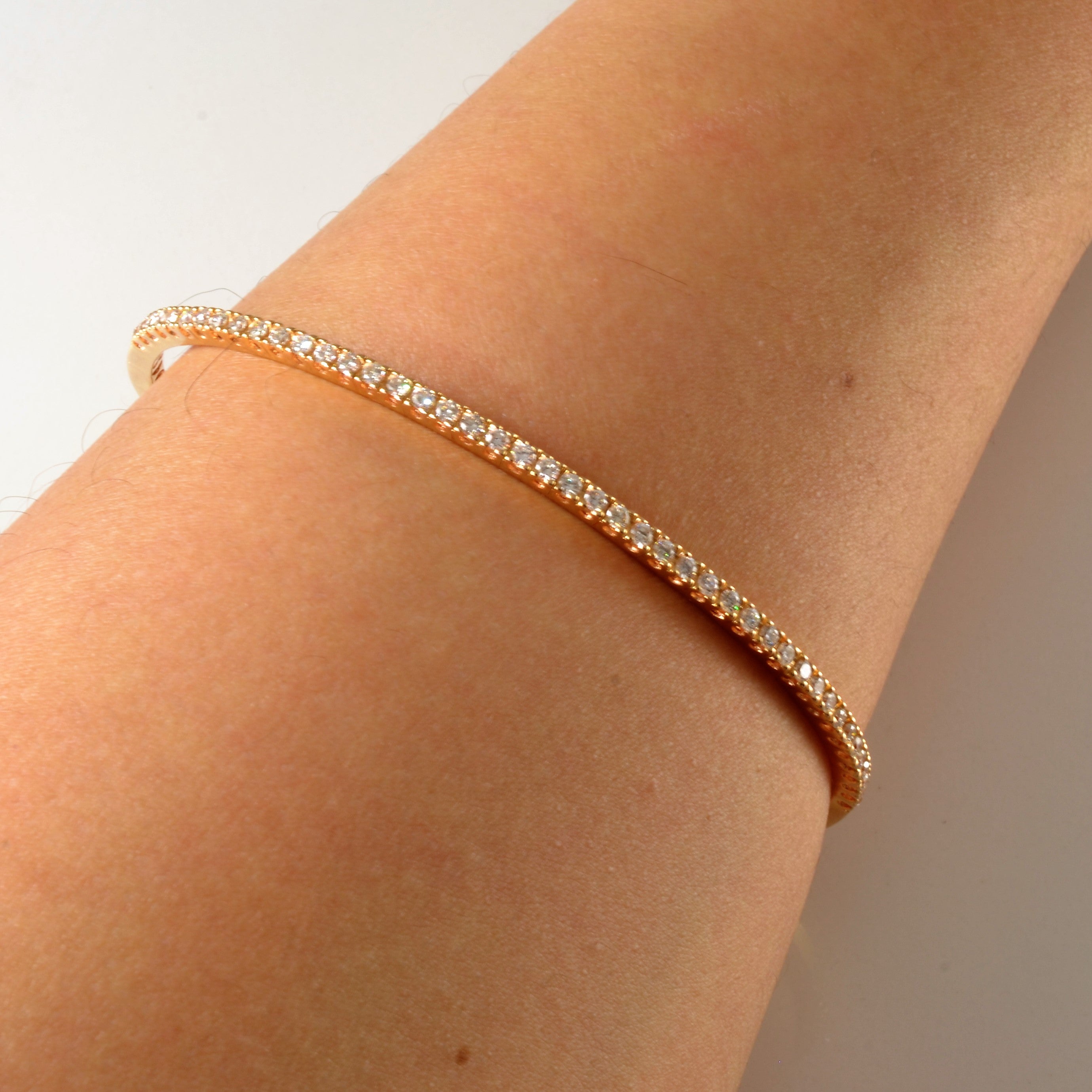 Pave Diamond Bangle Bracelet | 0.88ctw | 7"|