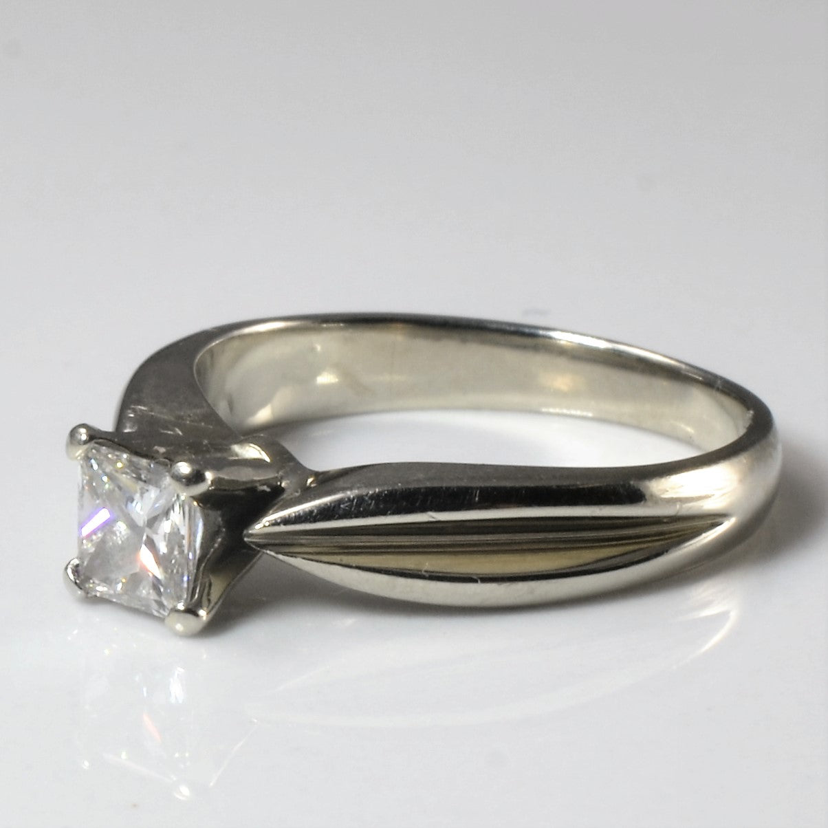 Tapered Solitaire Princess Diamond Ring | 0.40ct | SZ 5 |