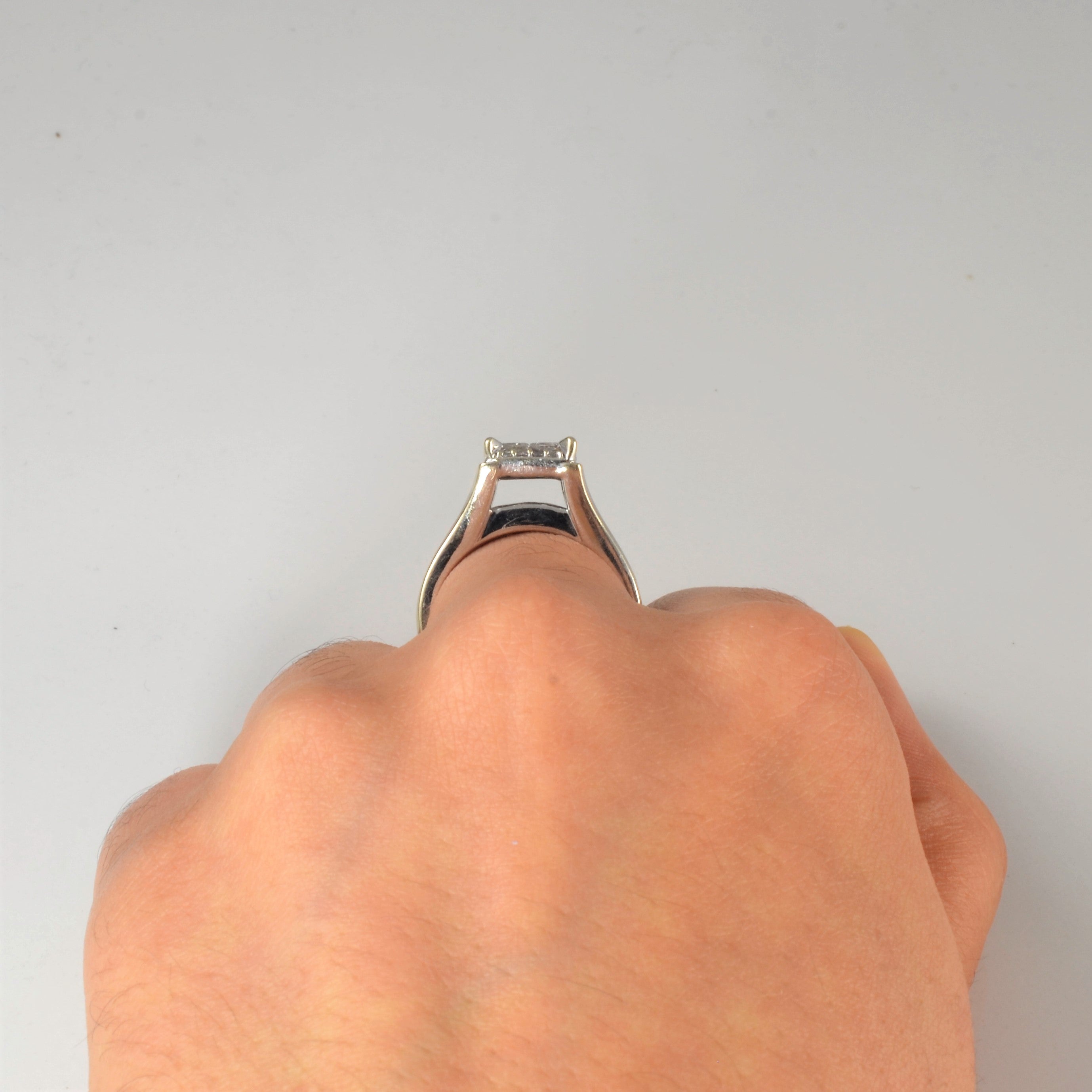 Quad Cluster Princess Diamond Engagement Ring | 1.35ctw | SZ 6 |