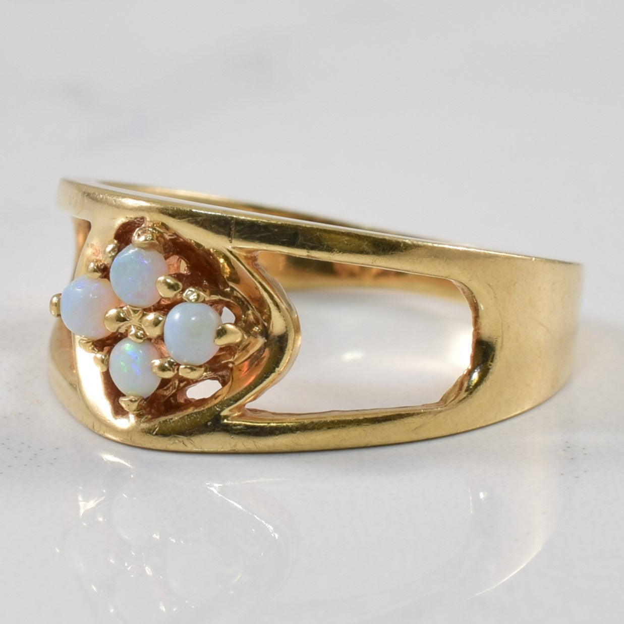 Cluster Opal Split Shank Ring | 0.12ctw | SZ 5.75 |
