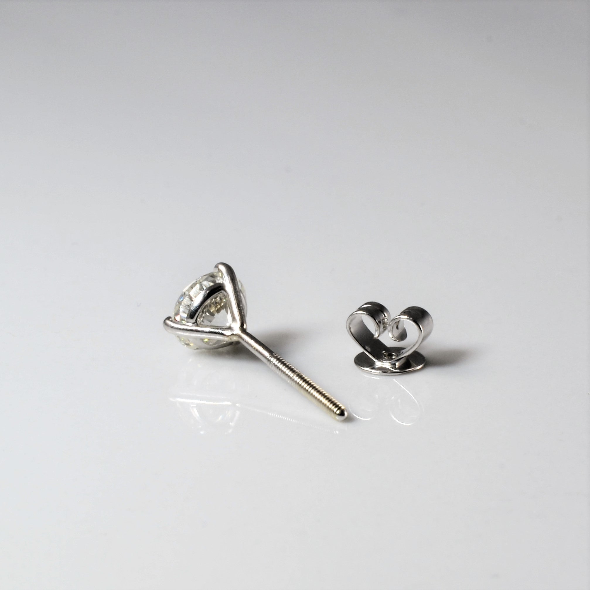 Boucles d'oreilles puces solitaire en diamant Martini Set | 1,20 ct |