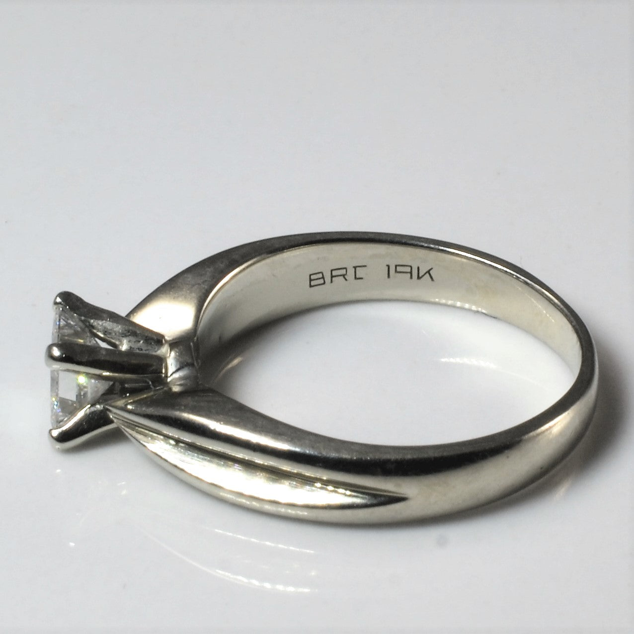 Tapered Solitaire Princess Diamond Ring | 0.40ct | SZ 5 |