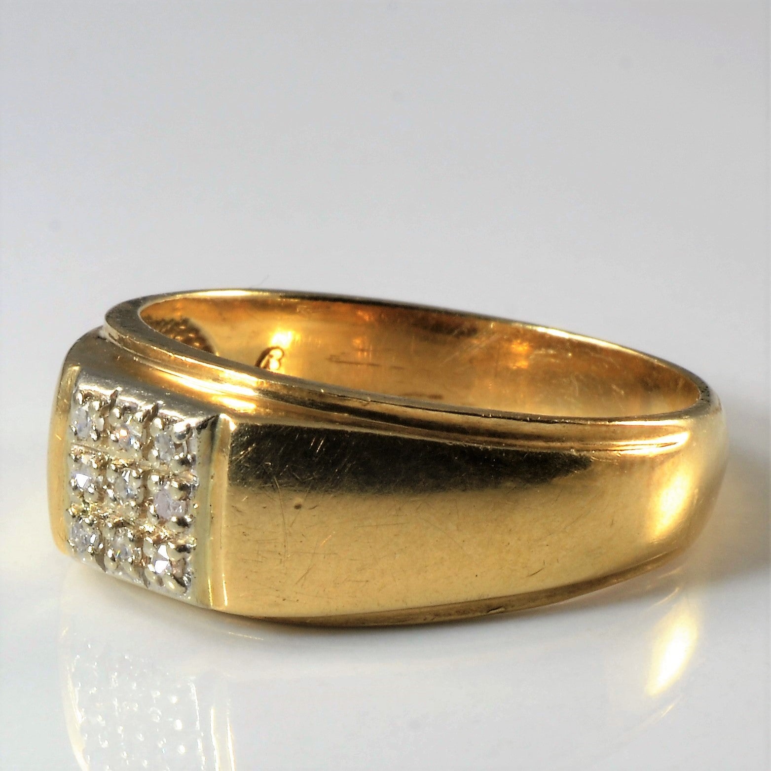 Tapered Diamond Grid Ring | 0.09ctw | SZ 9.25 |