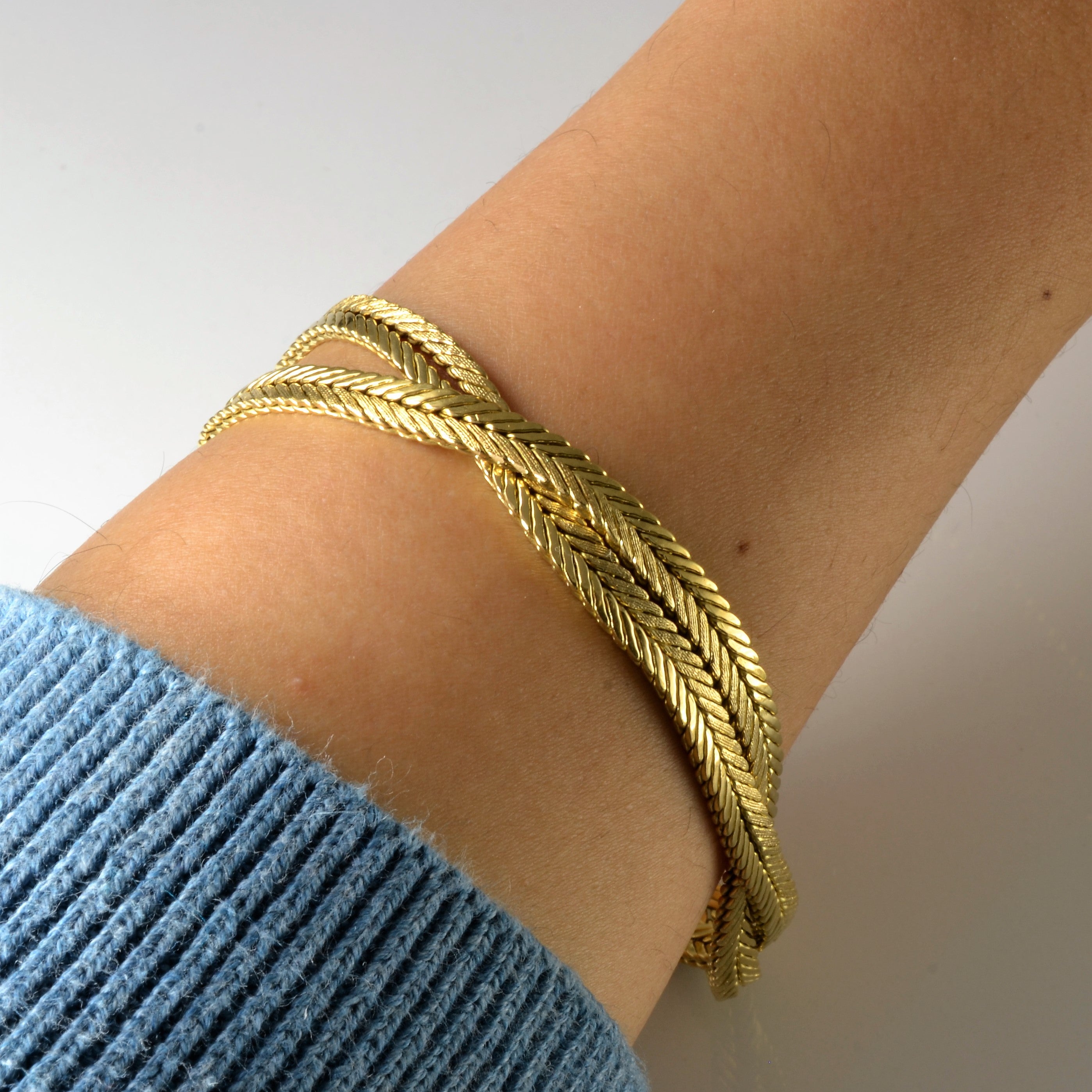 Bracelet à chaîne tressée en queue de renard | 8" |