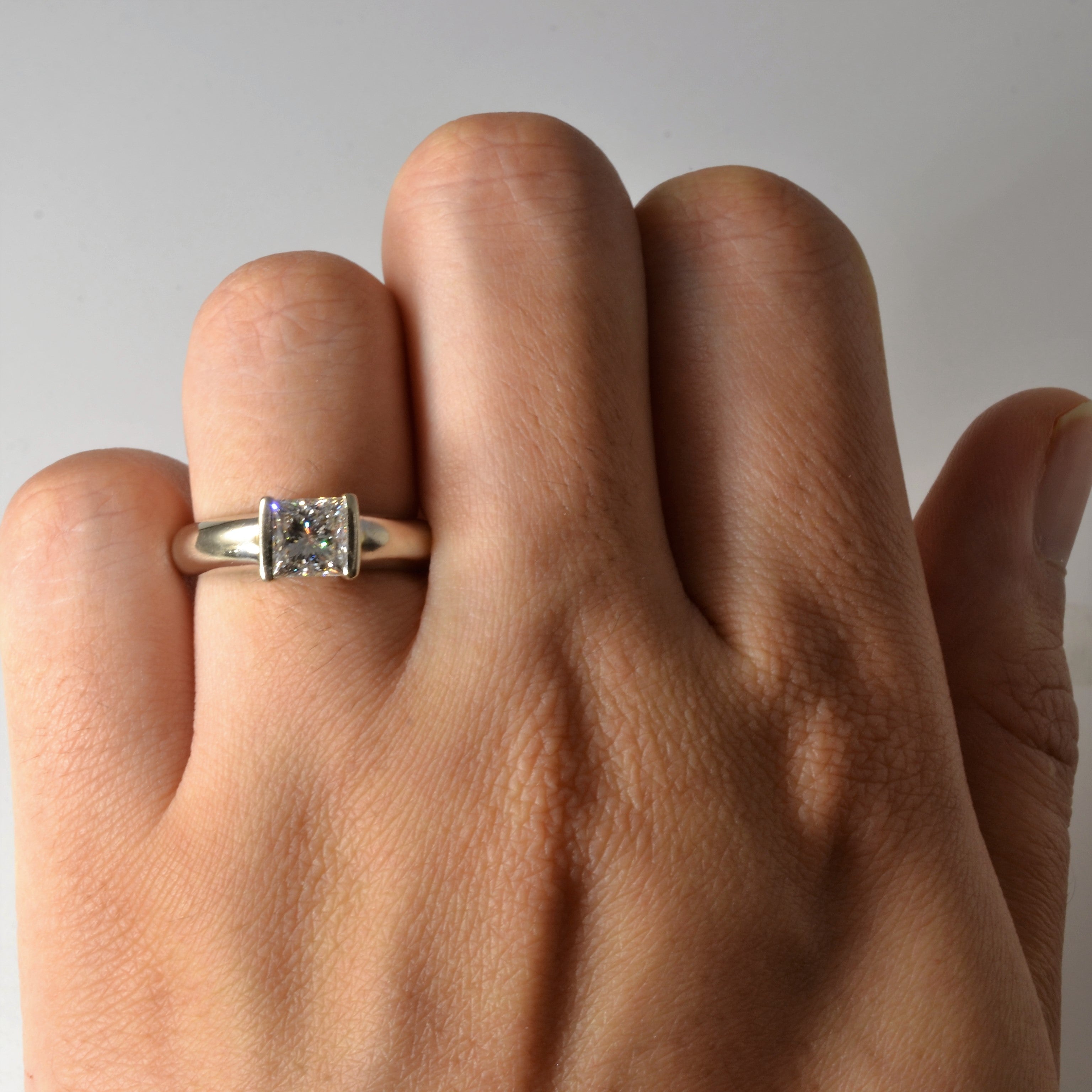 Tension Set Princess Diamond Engagement Ring | 1.02ct | SZ 5.75 |