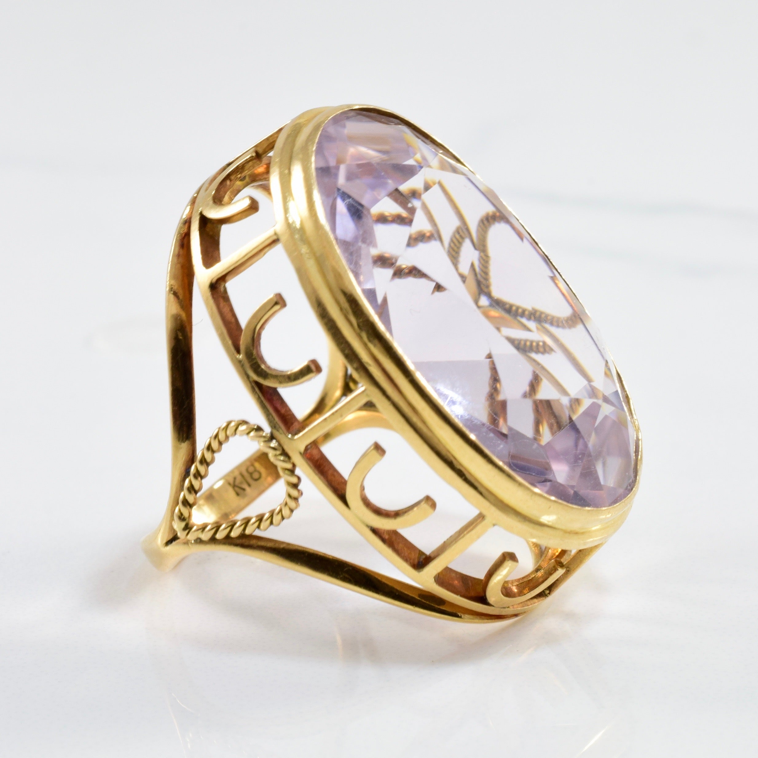 Lavender Amethyst Cocktail Ring | 31.00ct | SZ 6.5 |
