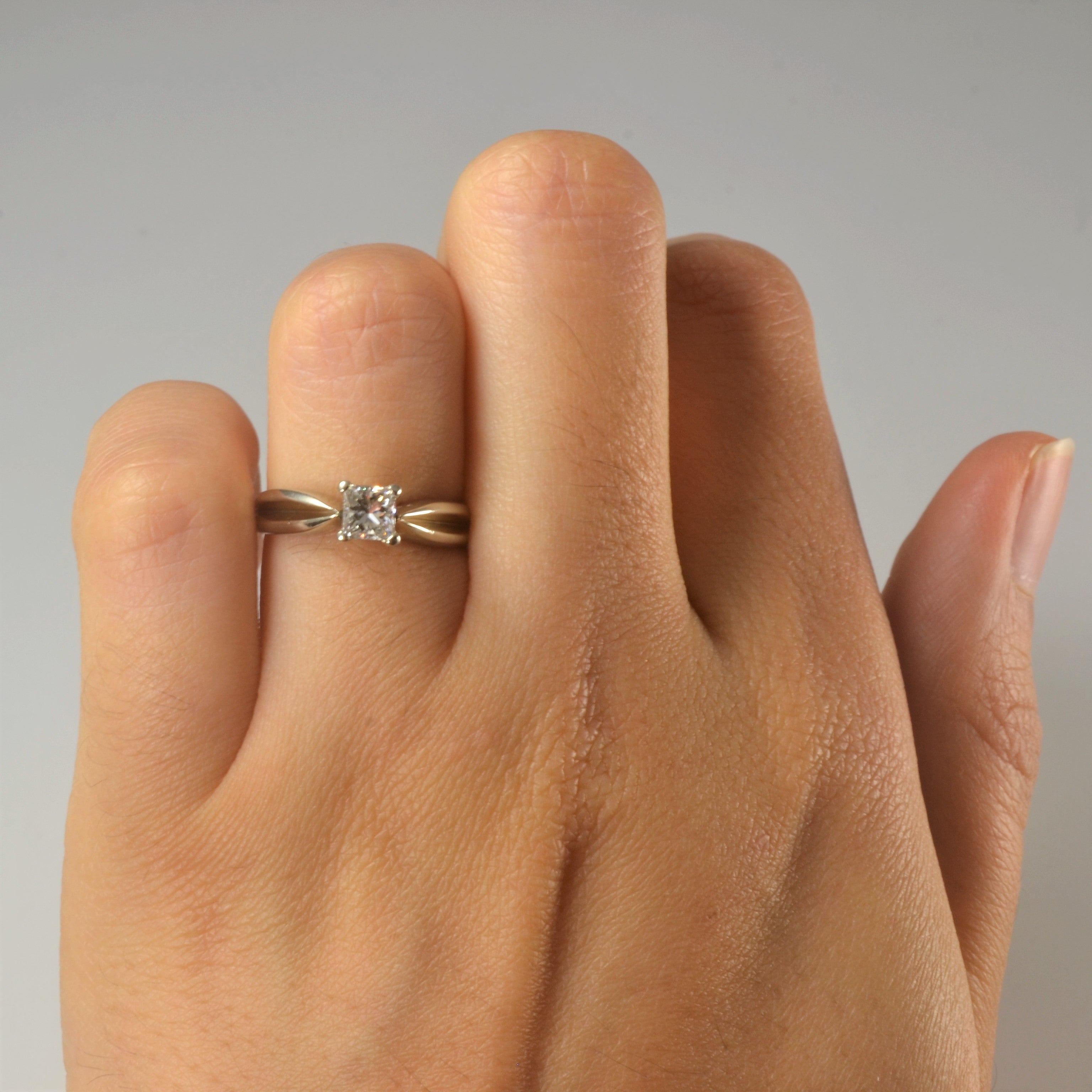 Tapered Solitaire Princess Diamond Ring | 0.40ct | SZ 5 |