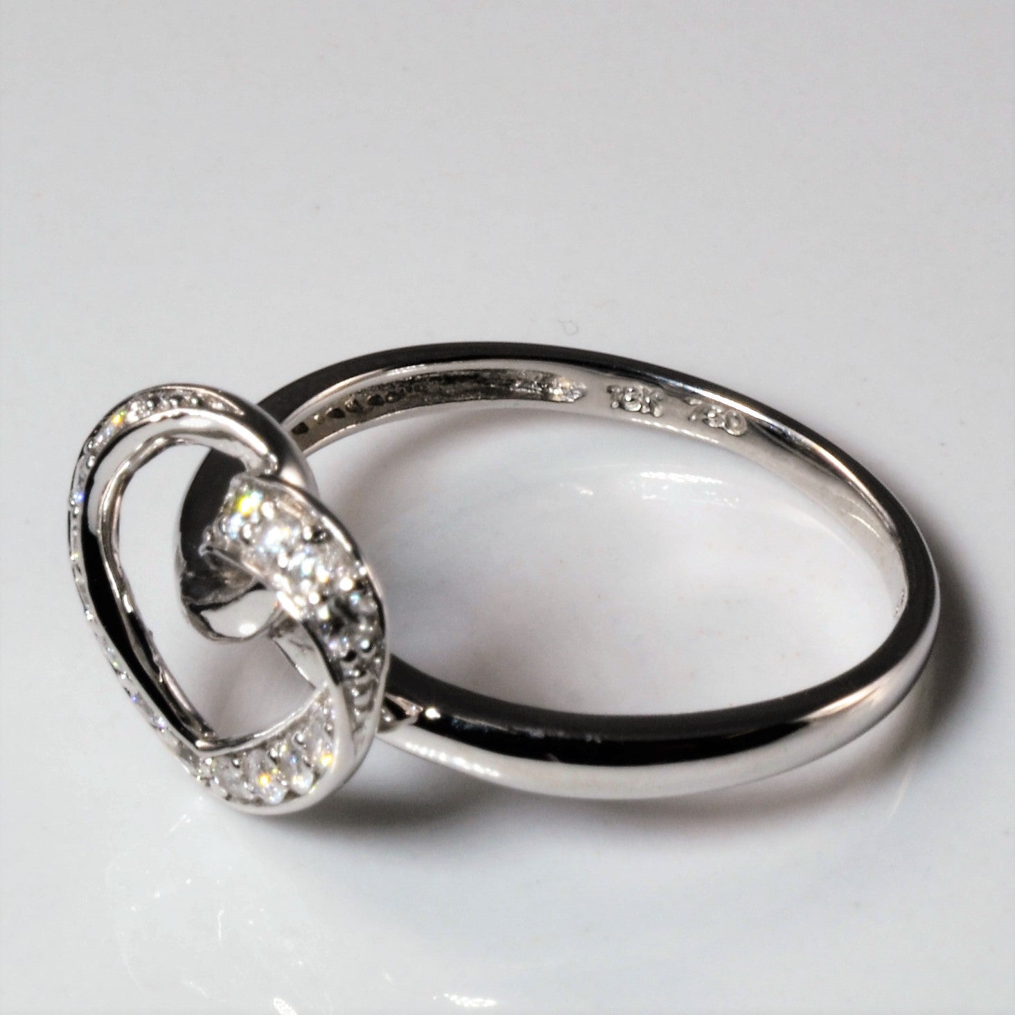 Diamond Heart Promise Ring | 0.22ctw | SZ 6.5 |