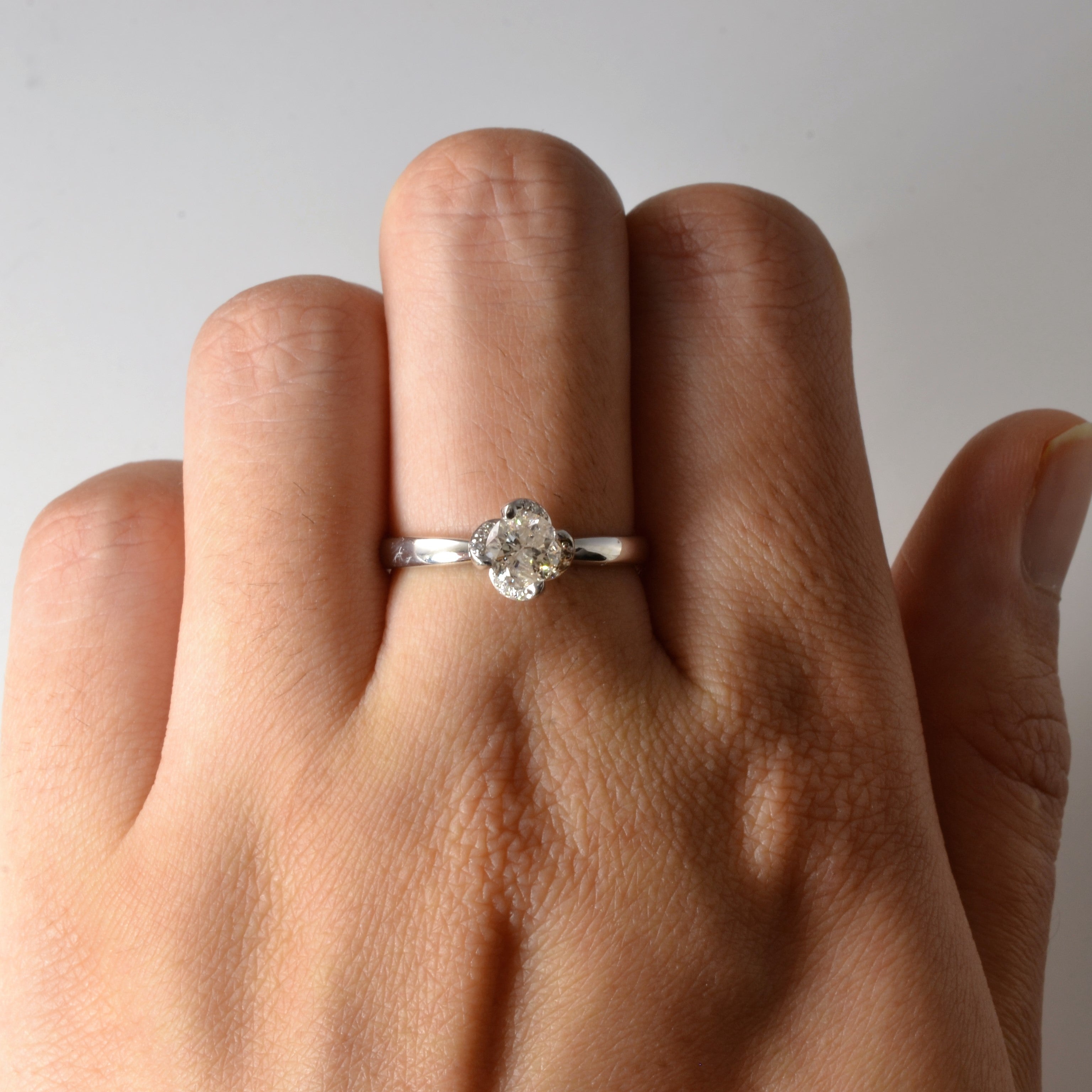 Twisted Canadian Diamond Claw Set Engagement Ring | 0.60ctw | SZ 7 |