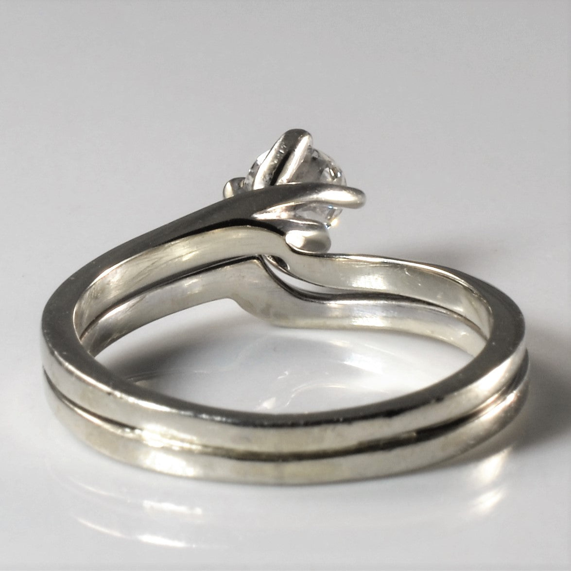 Soldered Bypass Diamond Wedding Set | 0.36ct | SZ 7 |