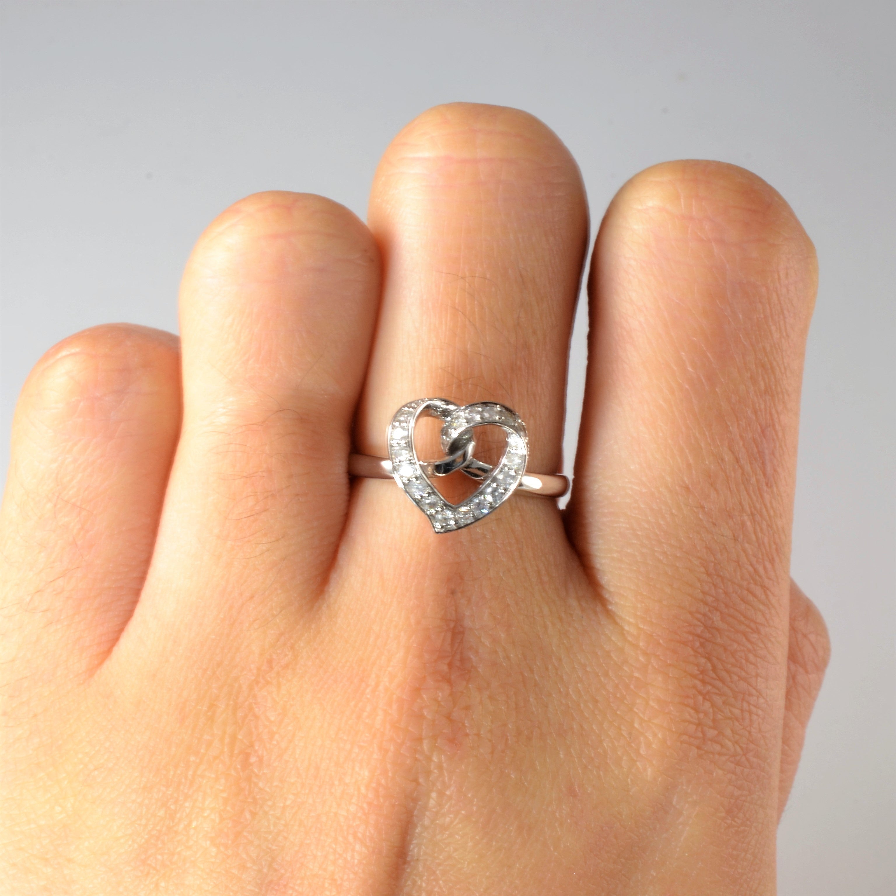 Diamond Heart Promise Ring | 0.22ctw | SZ 6.5 |