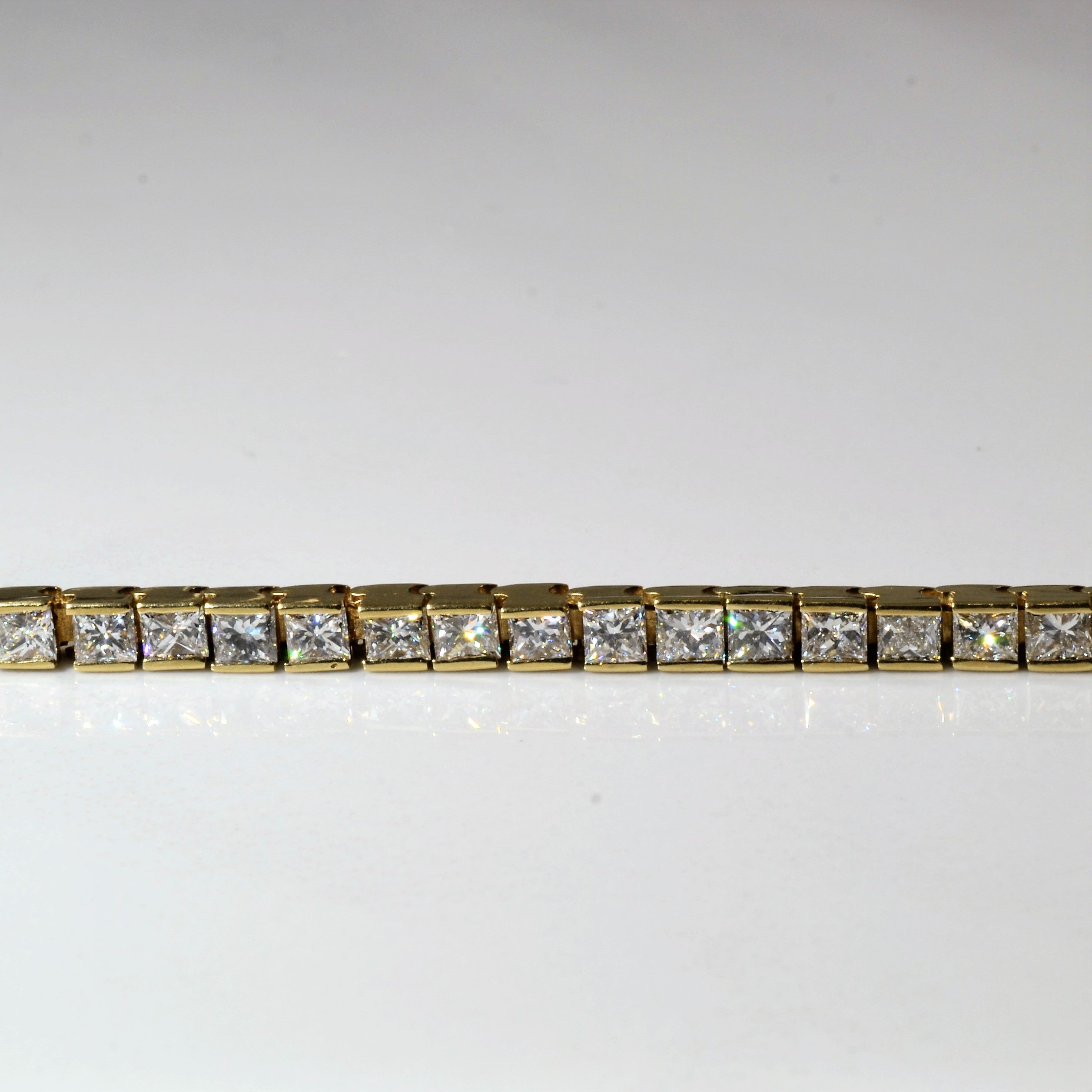 Princess Diamond Tennis Bracelet | 7.08ctw | 8" |