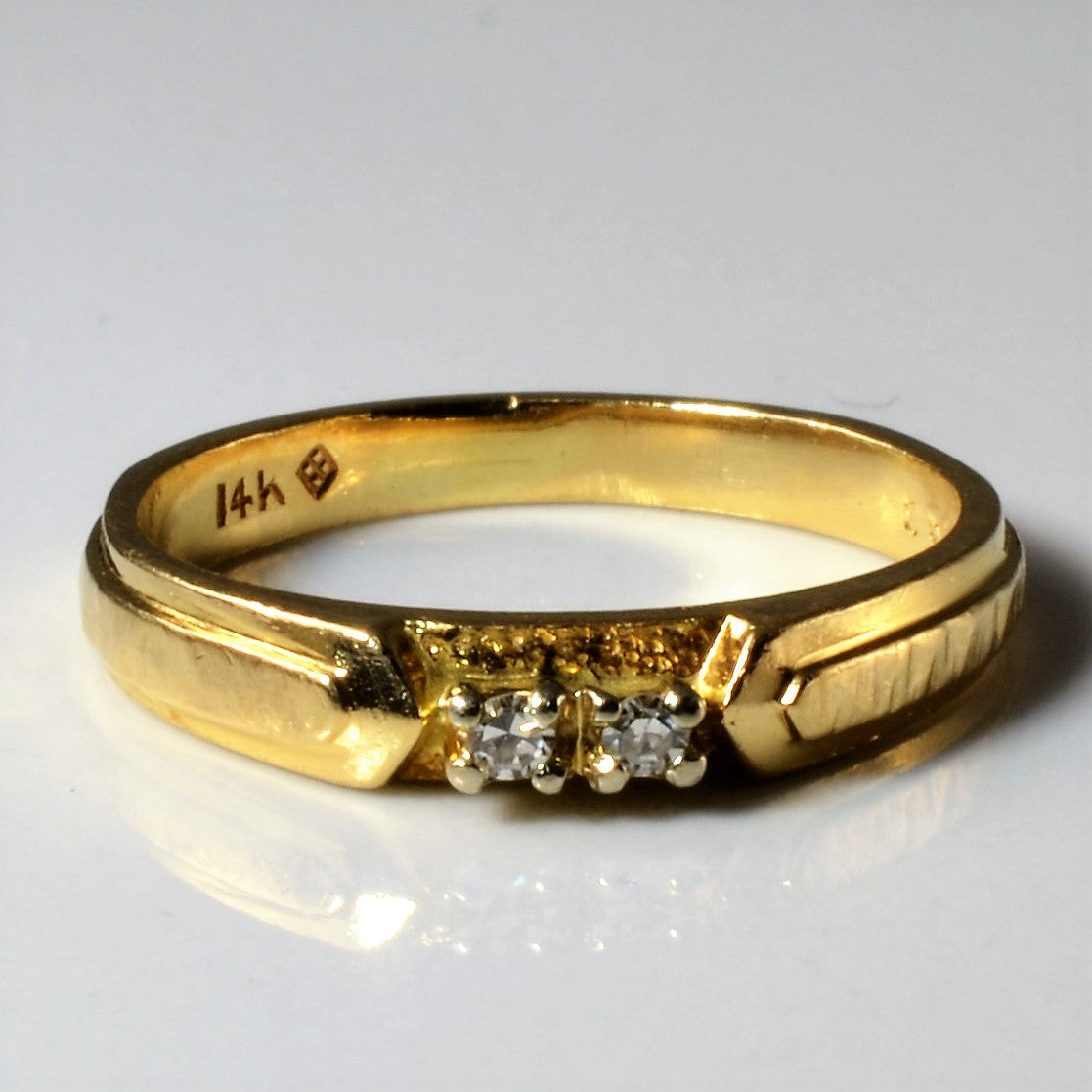 Two Stone Diamond Band | 0.04ctw | SZ 6 |