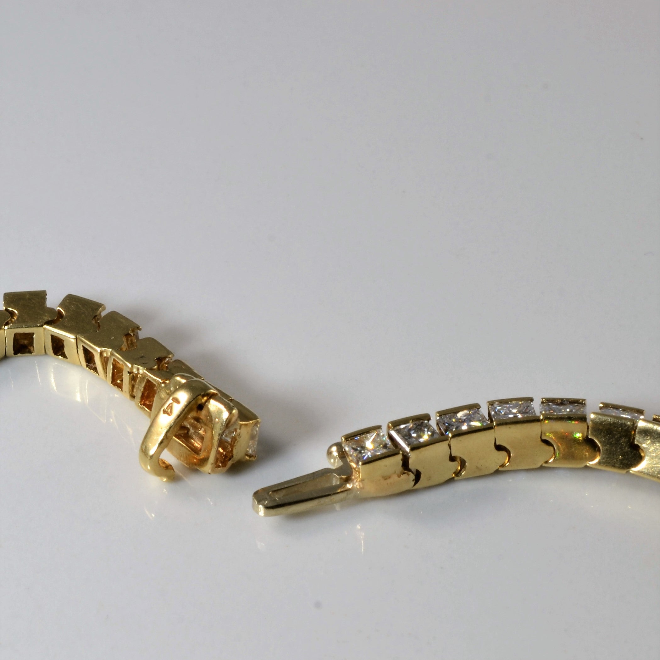 Princess Diamond Tennis Bracelet | 7.08ctw | 8" |