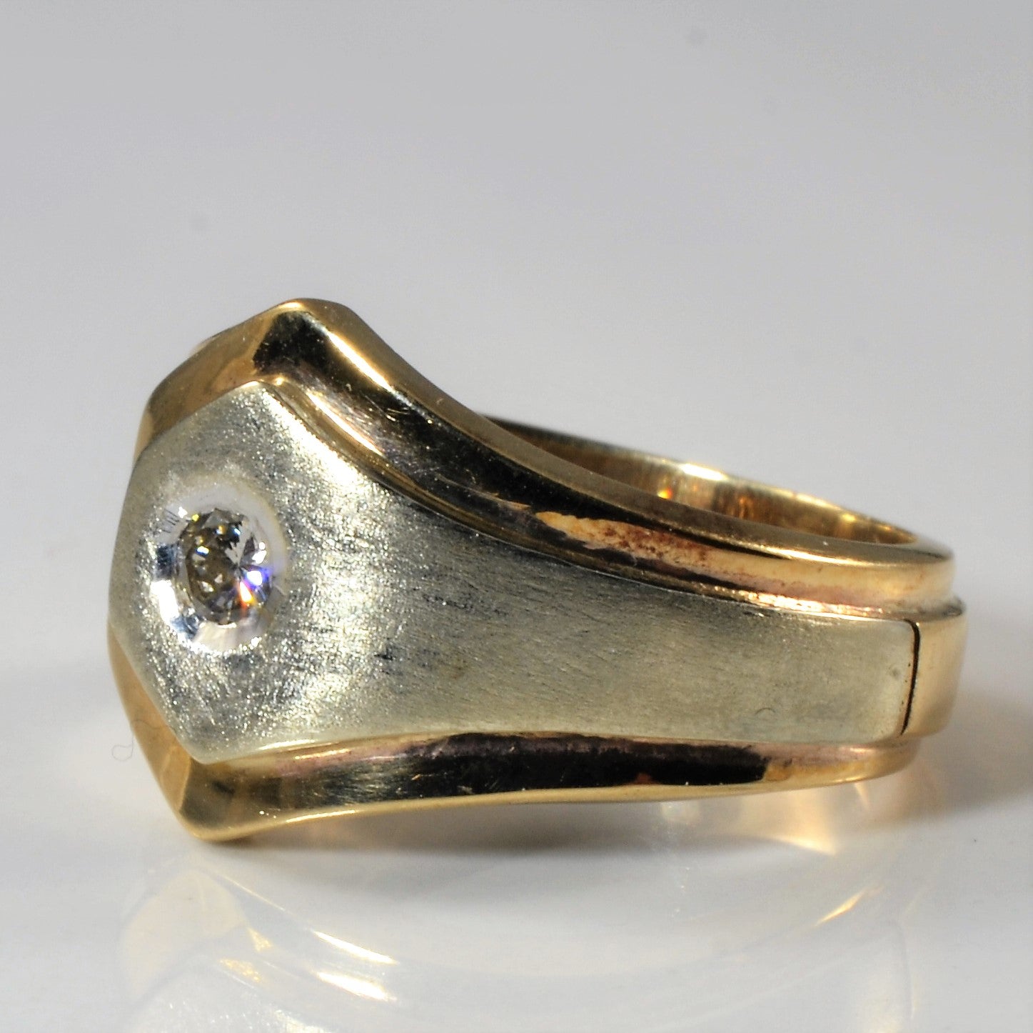 Diamond Belt Buckle Style Ring | 0.13ct | SZ 7 |