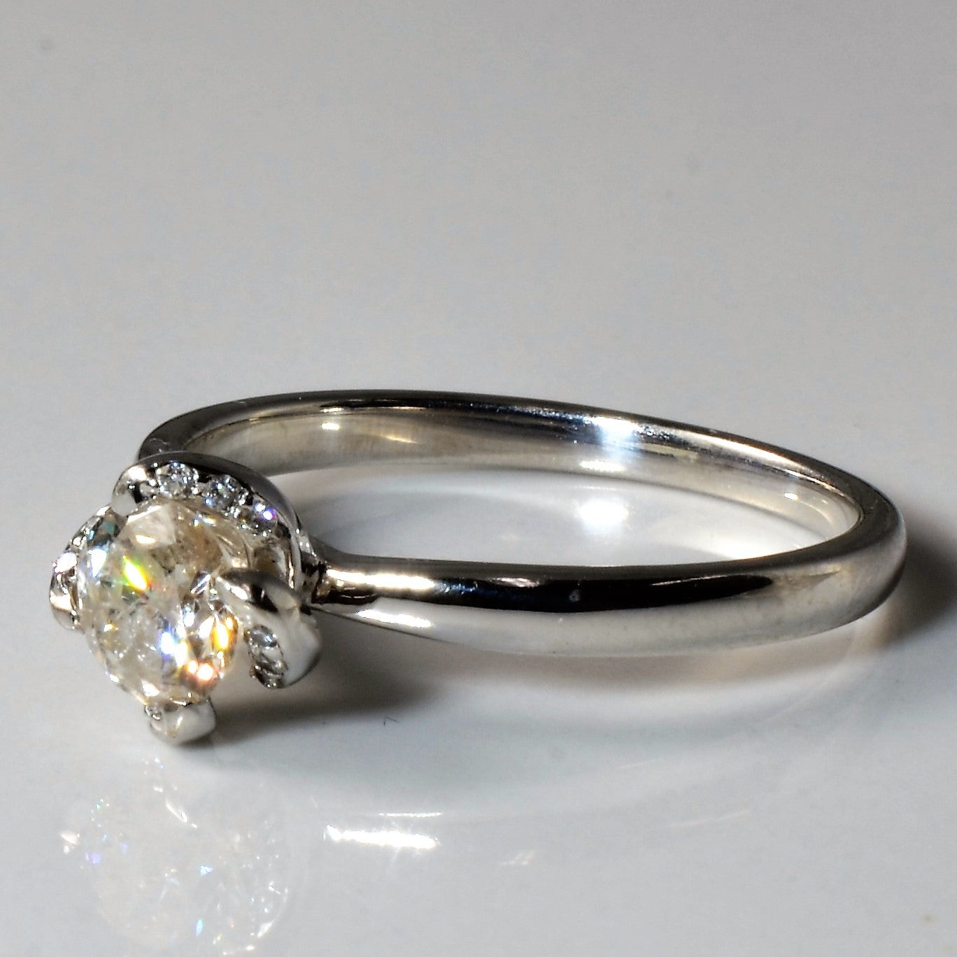 Twisted Canadian Diamond Claw Set Engagement Ring | 0.60ctw | SZ 7 |