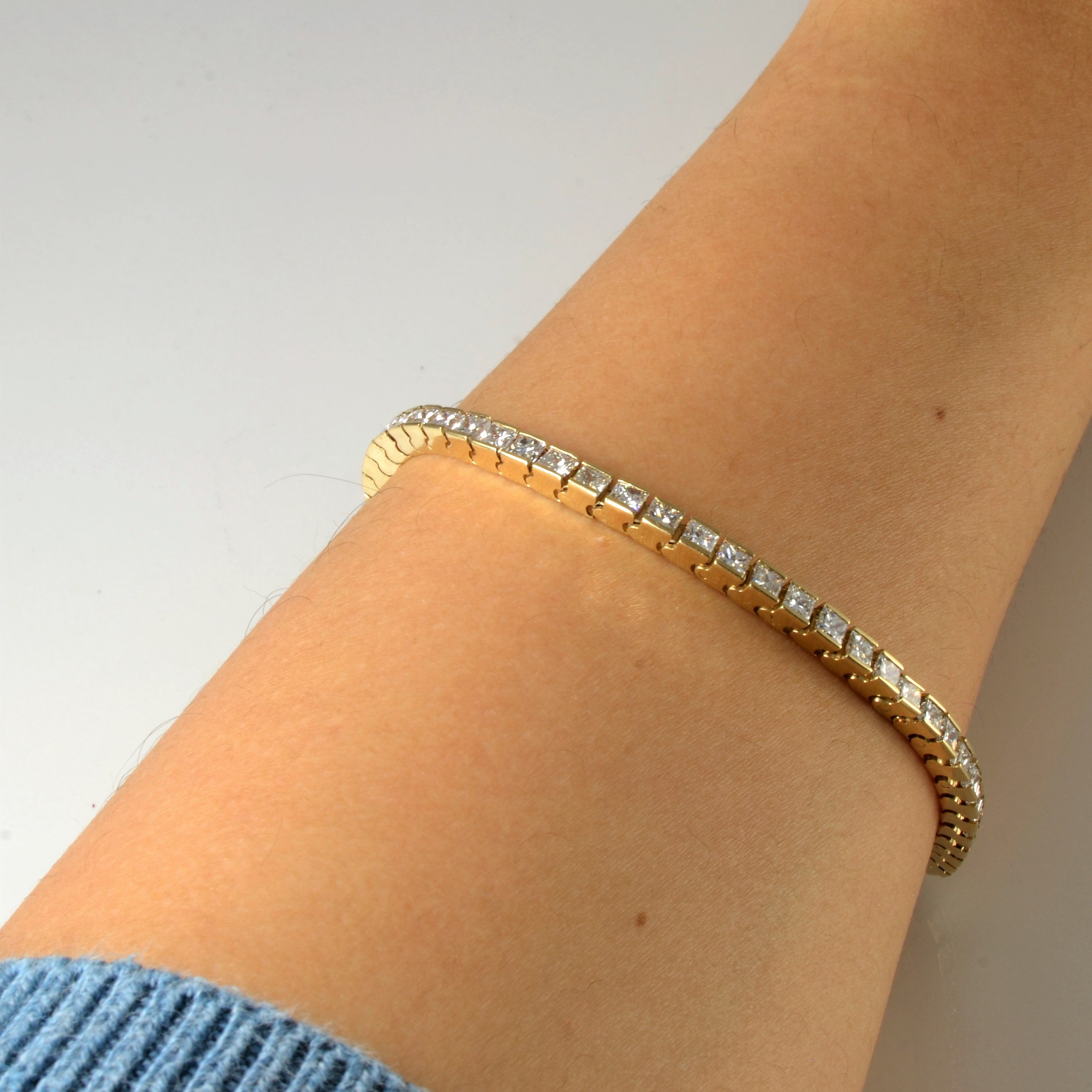 Princess Diamond Tennis Bracelet | 7.08ctw | 8" |