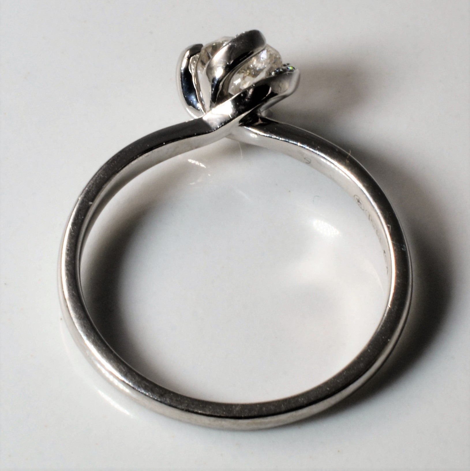 Twisted Canadian Diamond Claw Set Engagement Ring | 0.60ctw | SZ 7 |