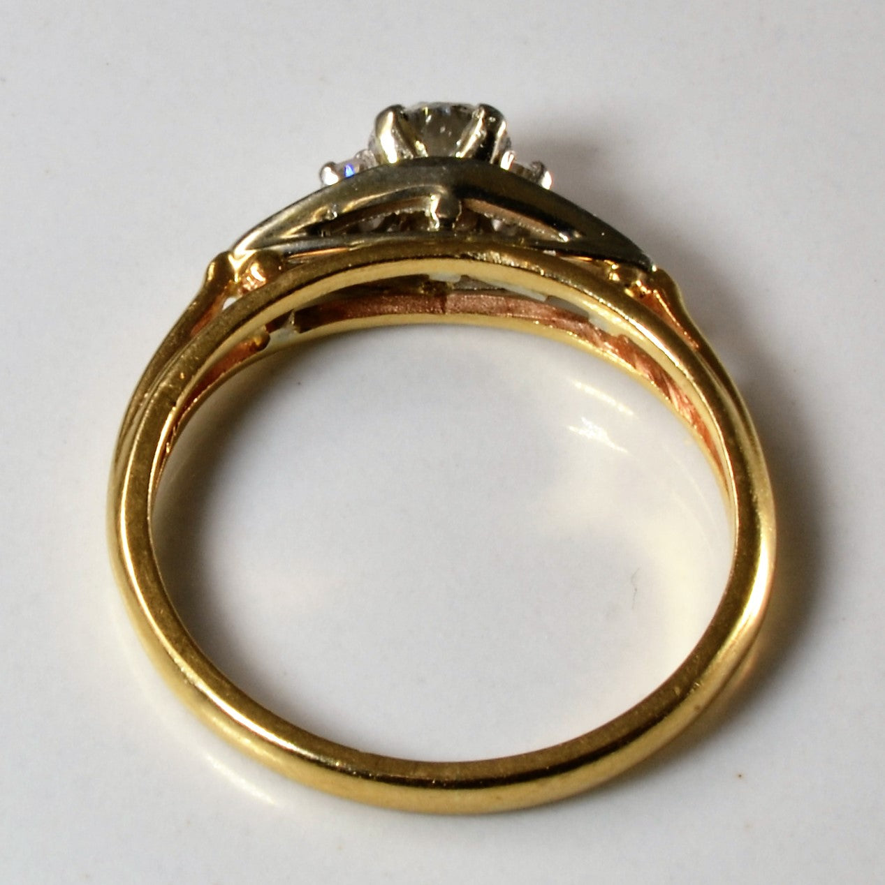 High Set Three Stone Diamond Ring | 0.31ctw | SZ 6 |