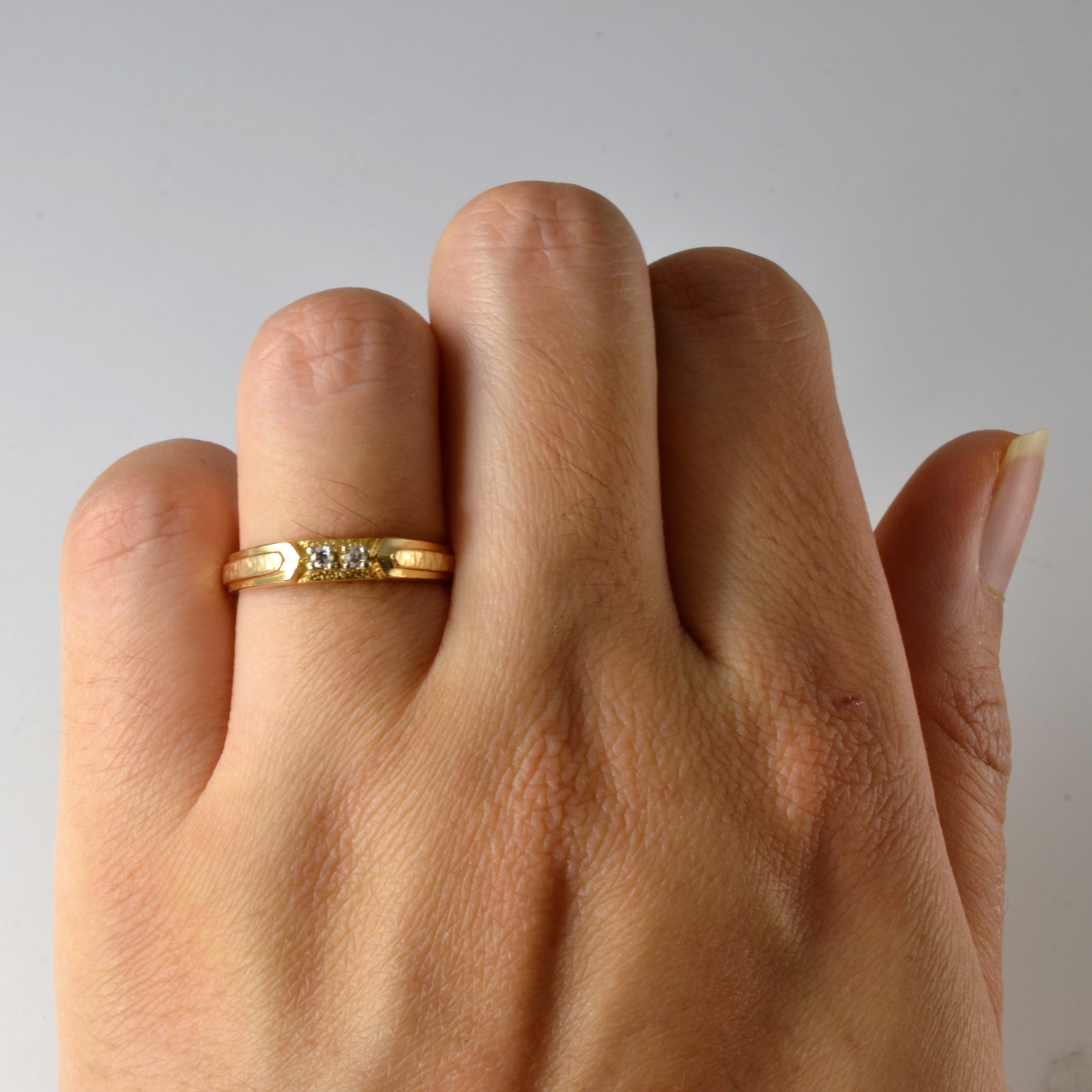Two Stone Diamond Band | 0.04ctw | SZ 6 |