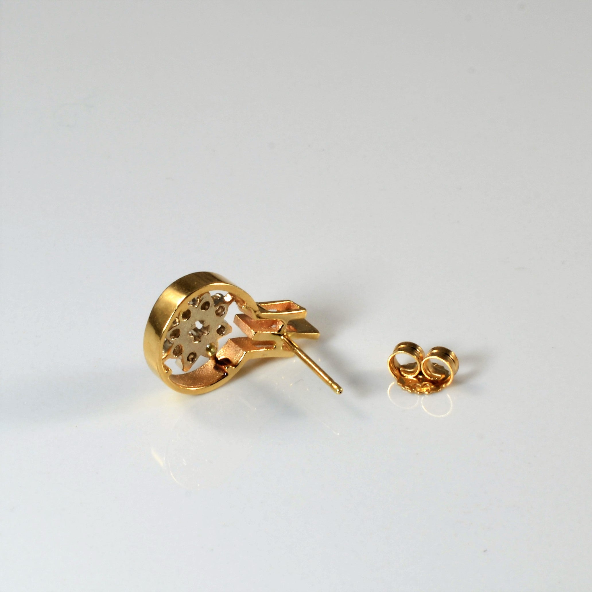 Floral Diamond Cluster Drop Earrings | 0.28ctw |