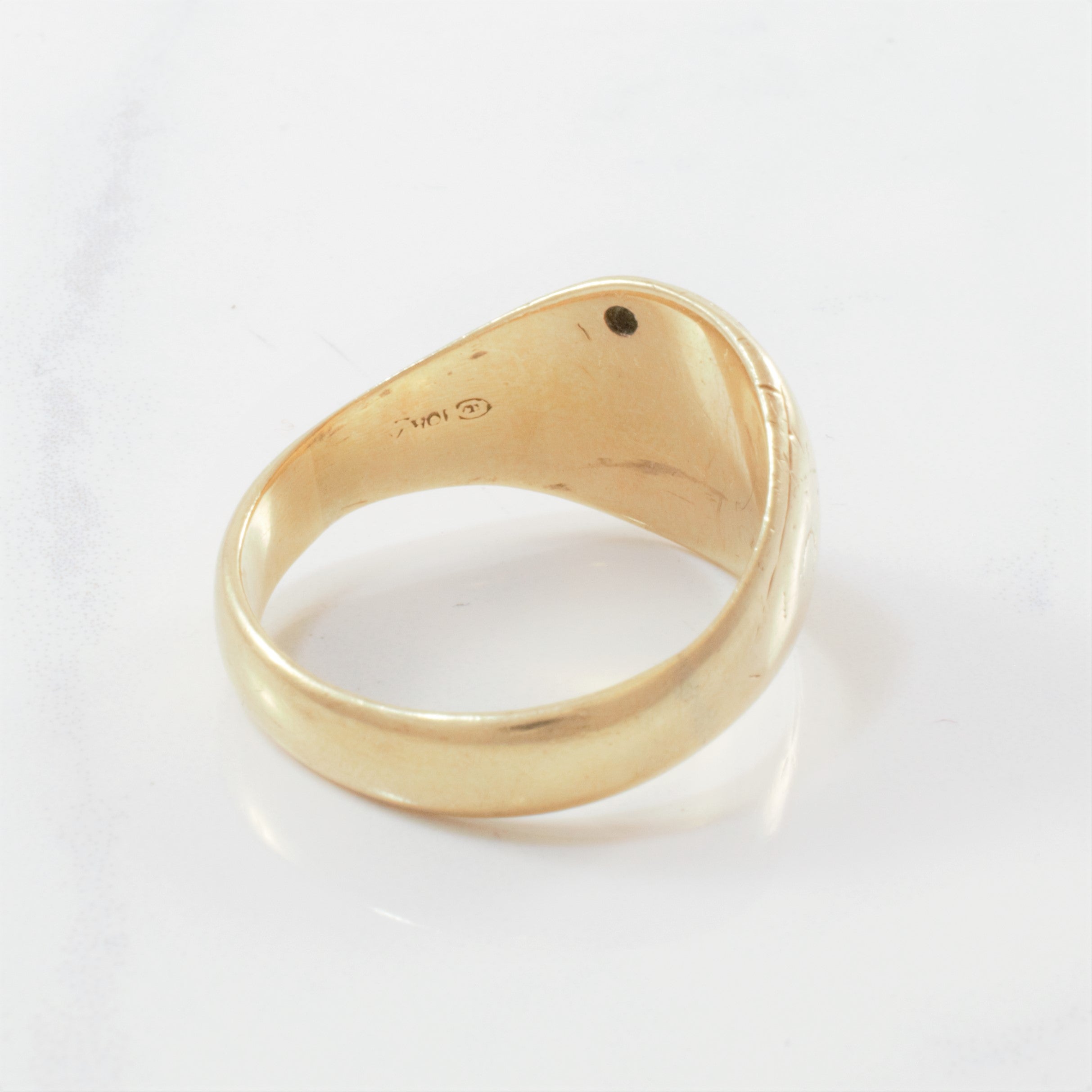 Diamond Signet Ring Circa 1950's | 0.03 ct | SZ 12.75 |