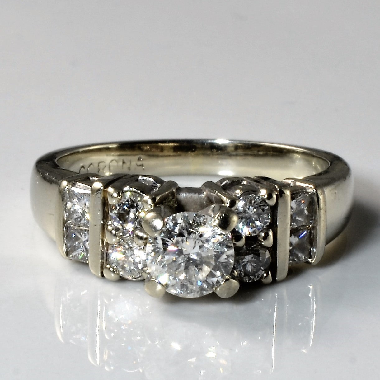 Mixed Cut Diamond Engagement Ring | 0.92ctw | SZ 6 |