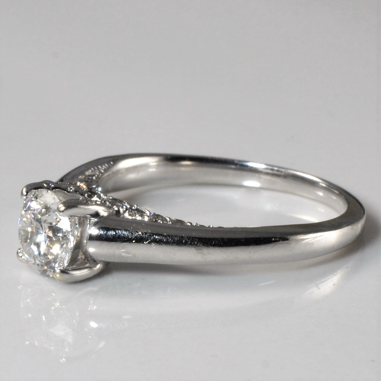 Low Profile Hidden Gallery Canadian Engagement Ring | 0.94ctw | SZ 5 |
