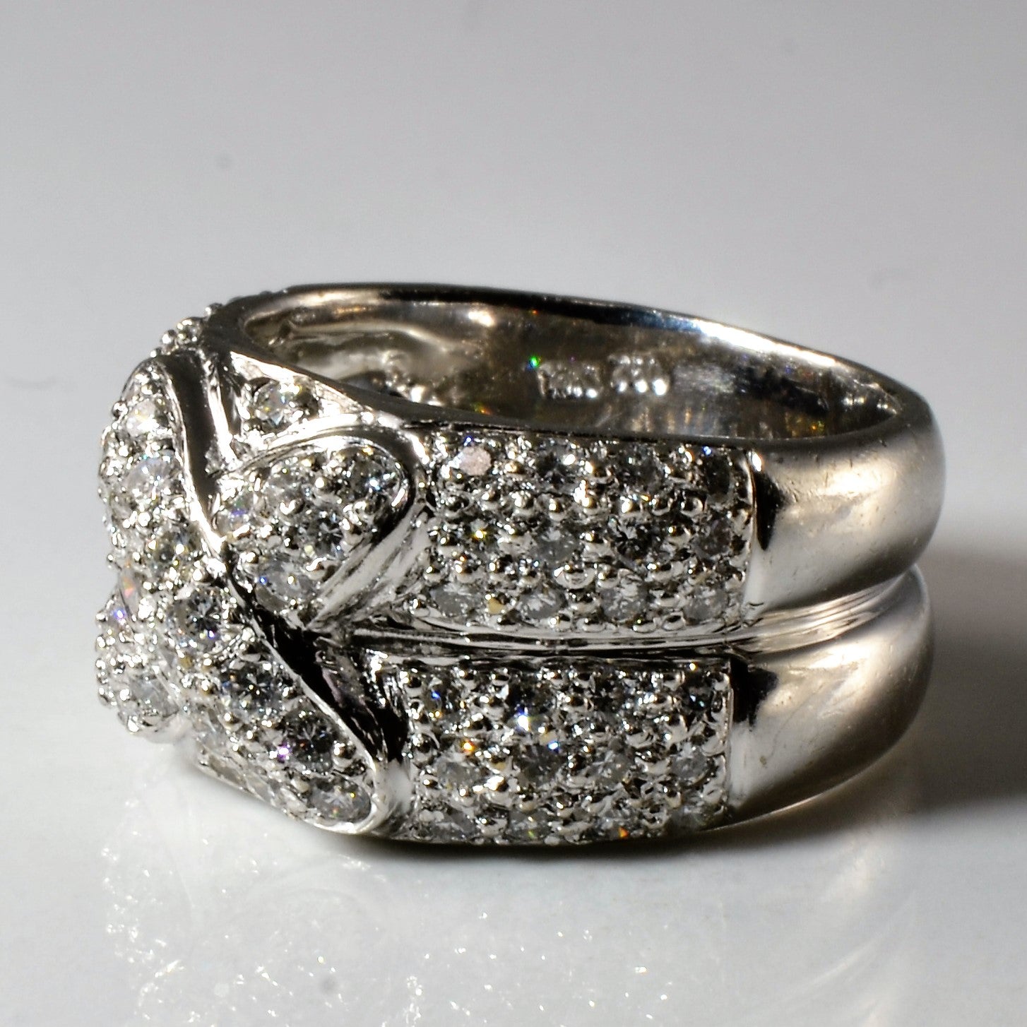 Stacked Diamond X Ring | 1.10ctw | SZ 5.5 |