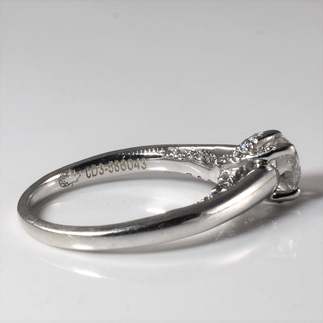 Low Profile Hidden Gallery Canadian Engagement Ring | 0.94ctw | SZ 5 |