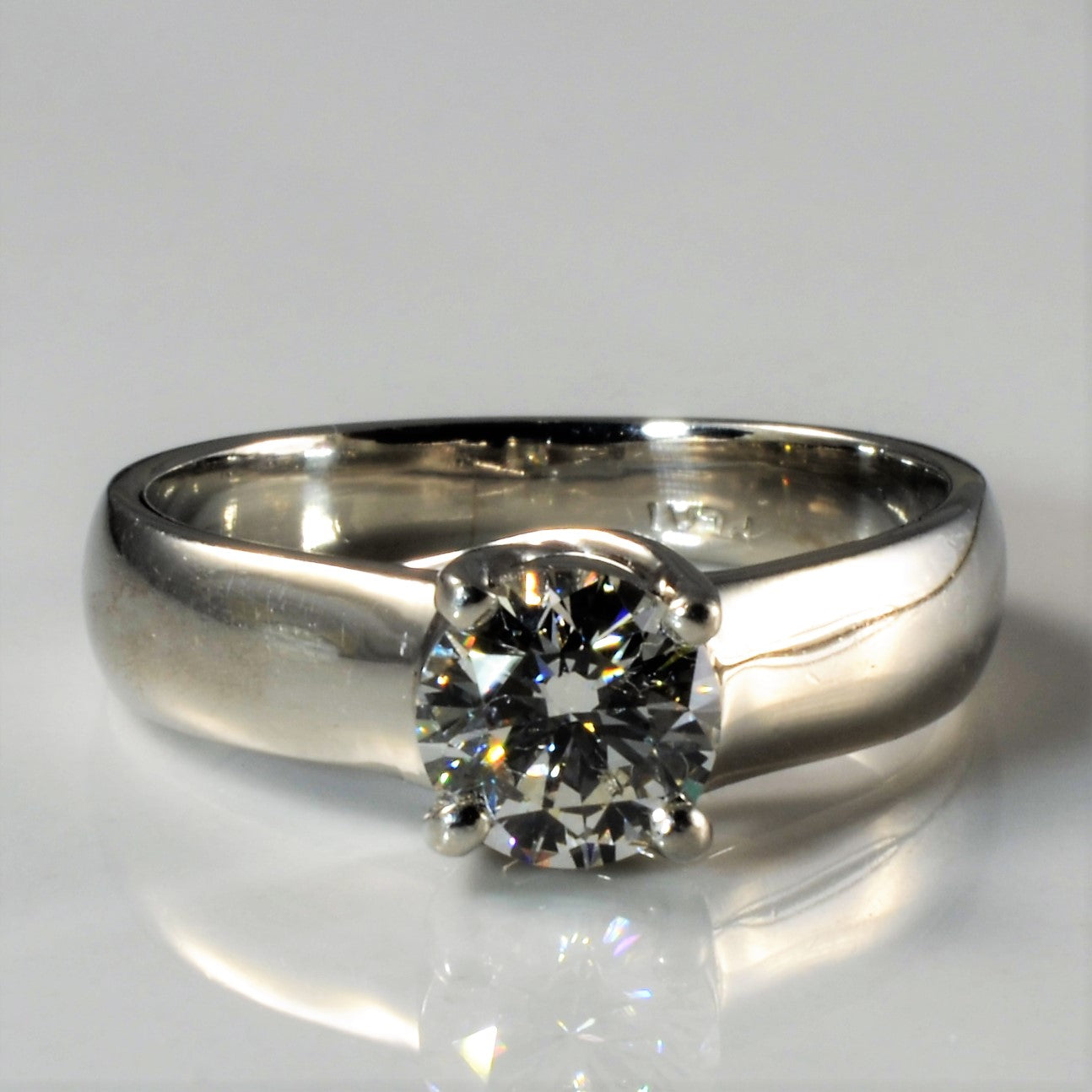 Crossed Cathedral Solitaire Diamond Ring | 0.73ct | SZ 5.5 |