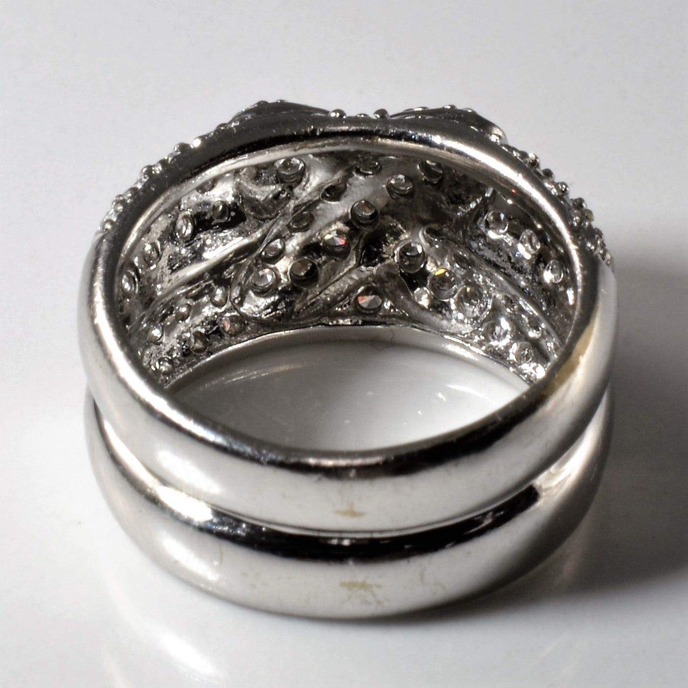 Stacked Diamond X Ring | 1.10ctw | SZ 5.5 |
