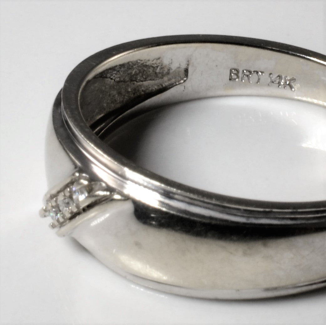 Diagonal Three Stone Diamond Band | 0.04ctw | SZ 10.75 |