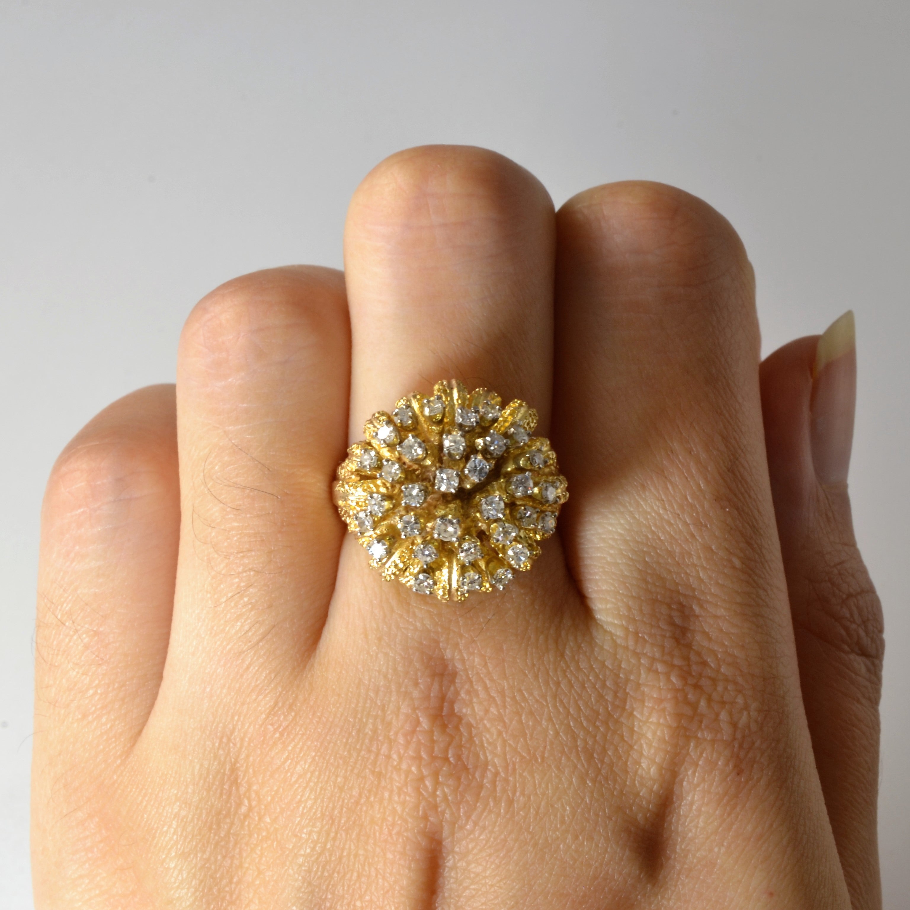 High Set Diamond Burst Cocktail Ring | 0.47ctw | SZ 5.75 |