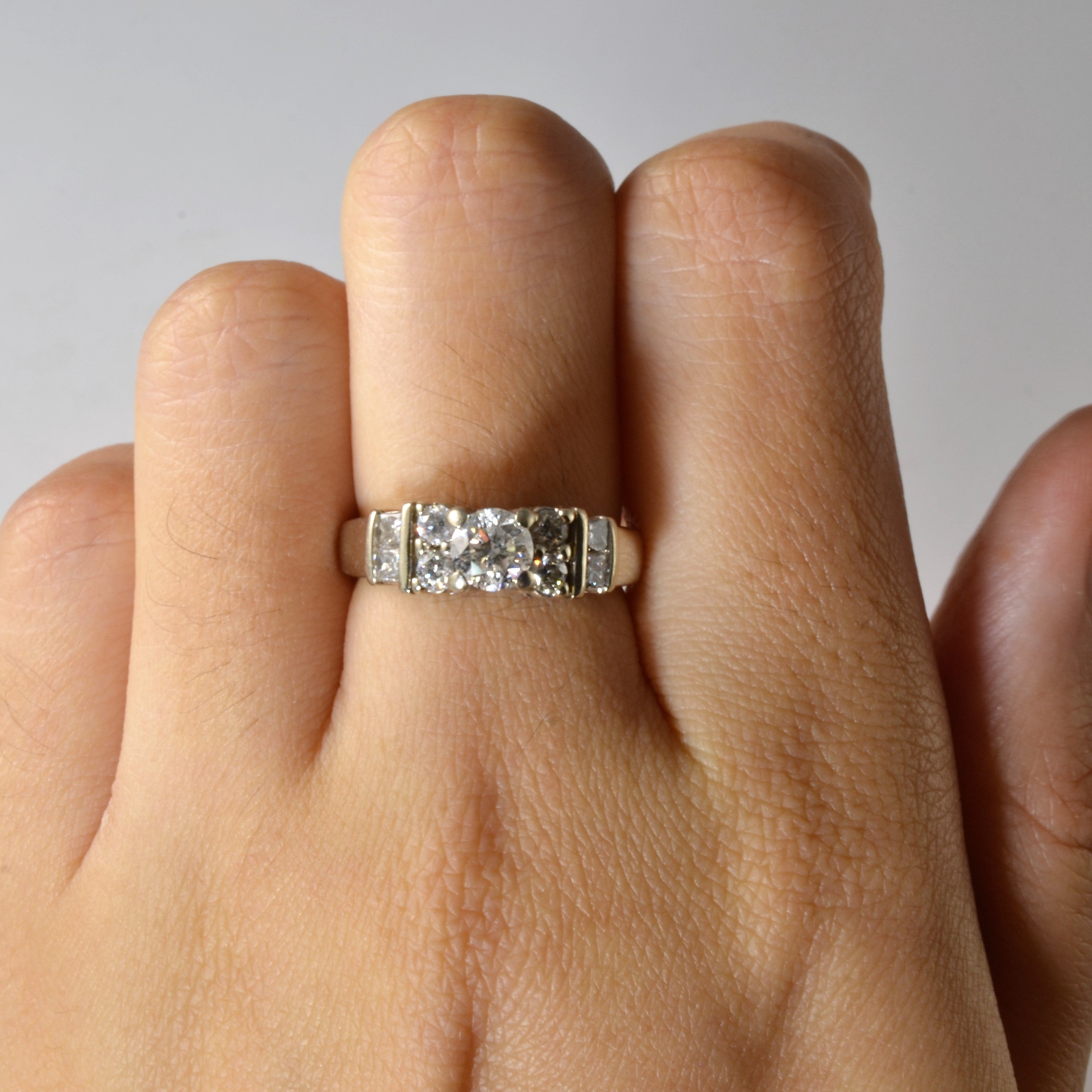 Mixed Cut Diamond Engagement Ring | 0.92ctw | SZ 6 |