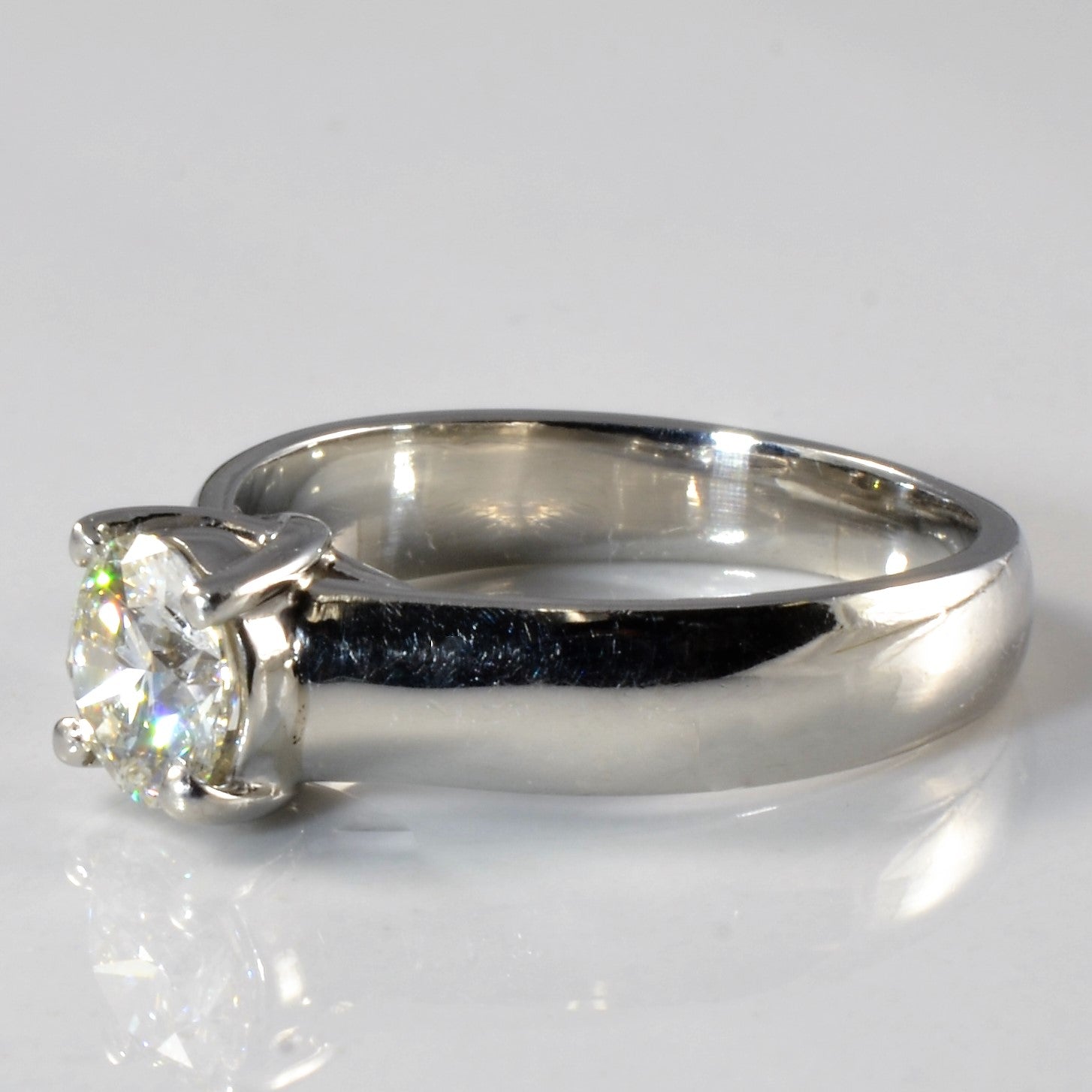 Crossed Cathedral Solitaire Diamond Ring | 0.73ct | SZ 5.5 |