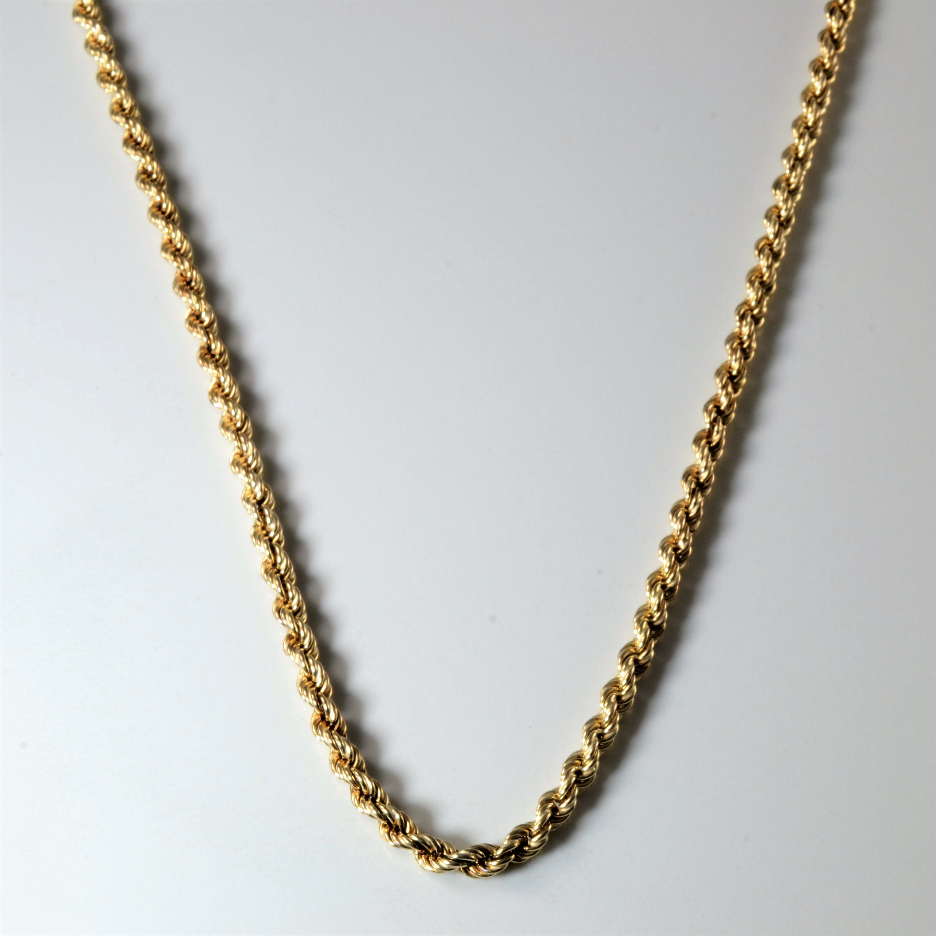 10k Yellow Gold Rope Chain | 18" |