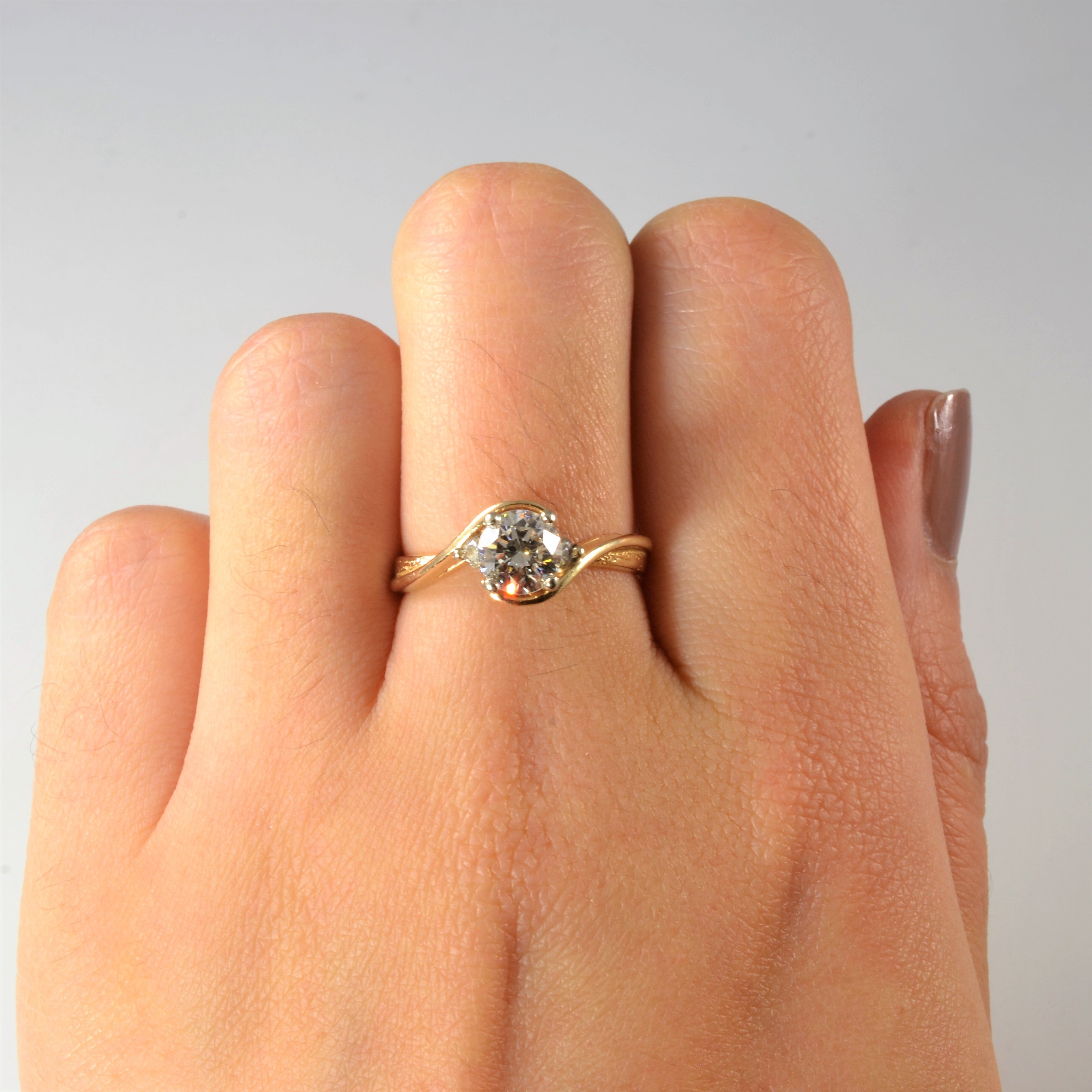 High Set Bypass Engagement Ring | 0.84ctw | SZ 7 |