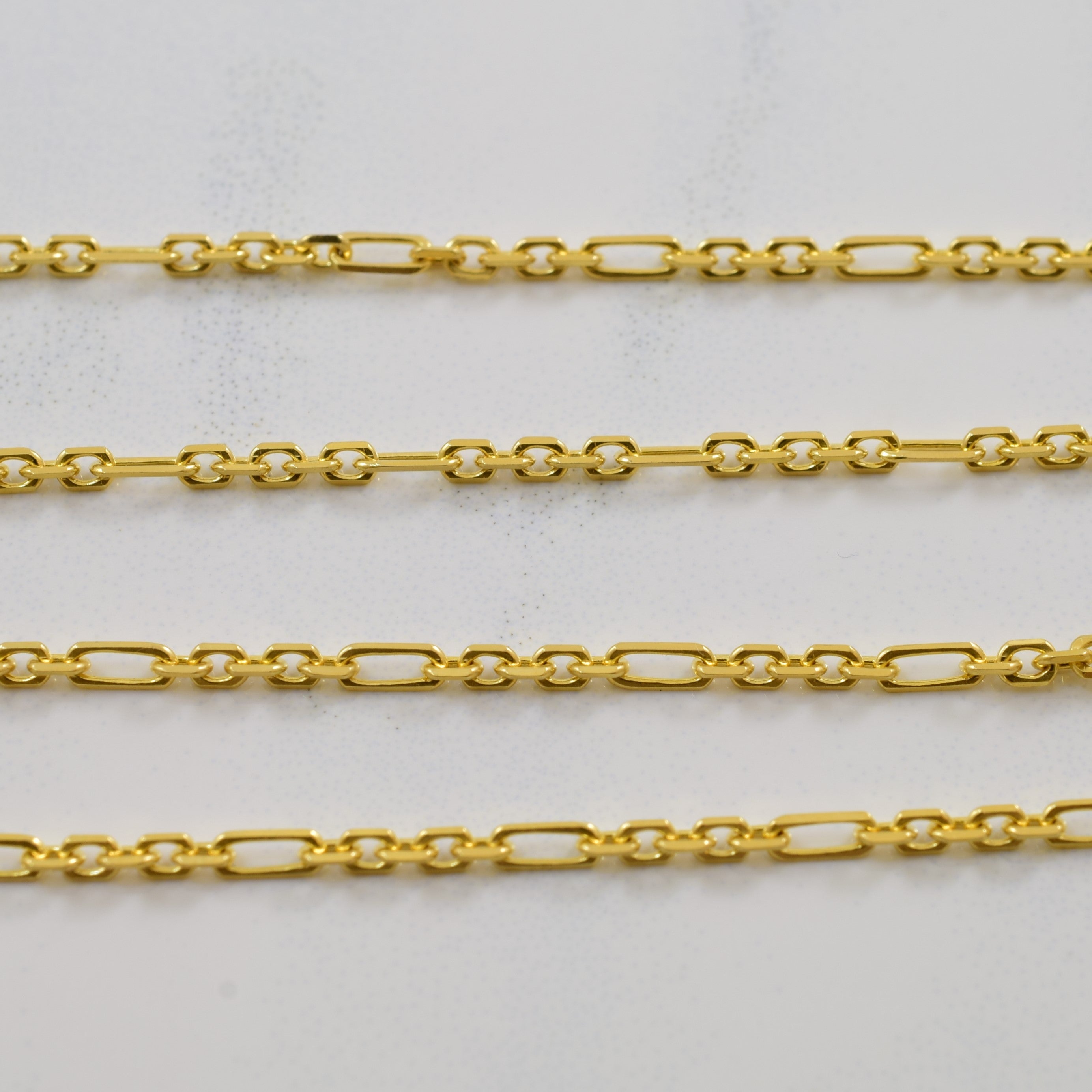 18k Yellow Gold Long & Short Chain | 15.5" |